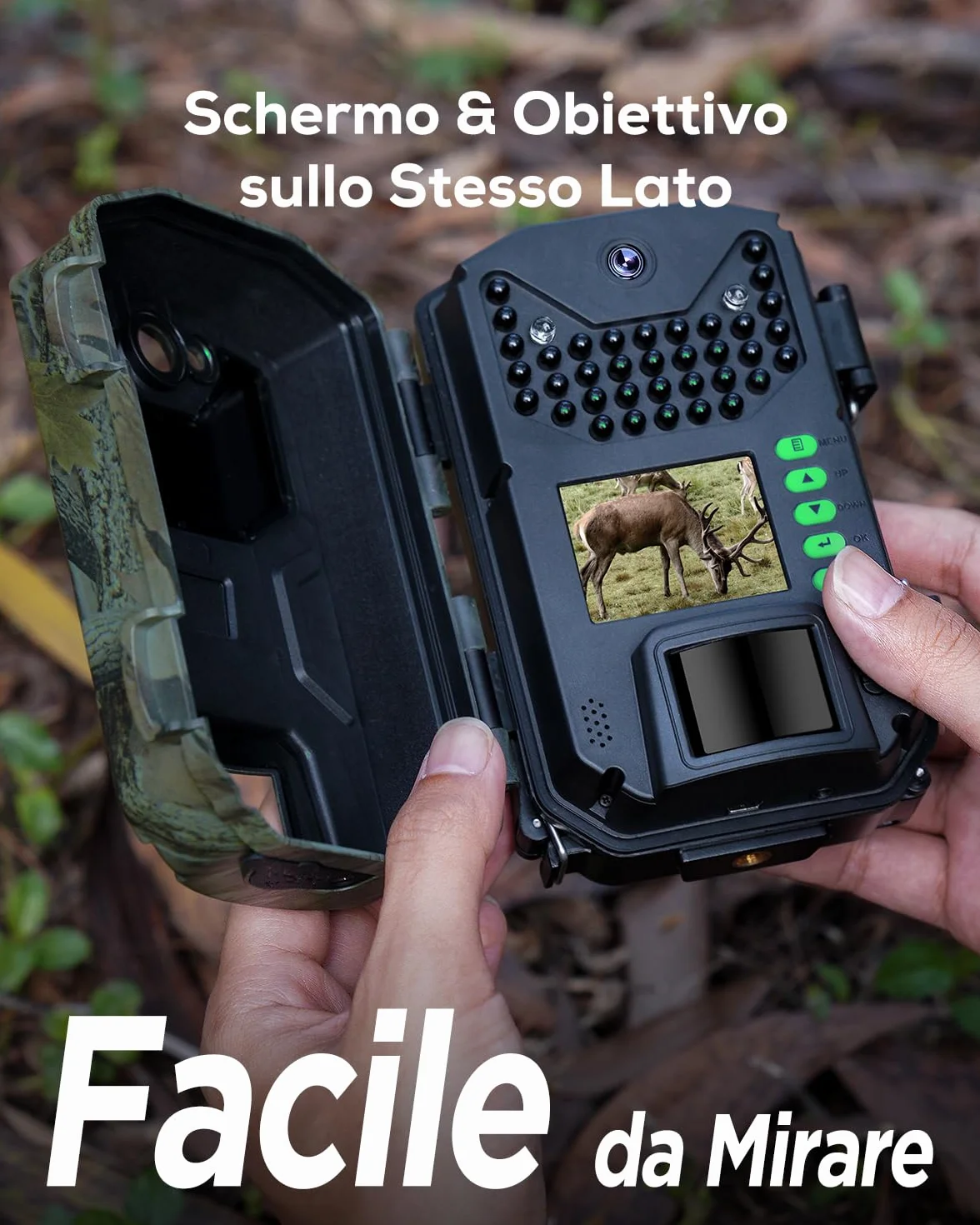 iZEEKER Fototrappola 2K 36MP HD LED Infrarossi Invisibili 940nm