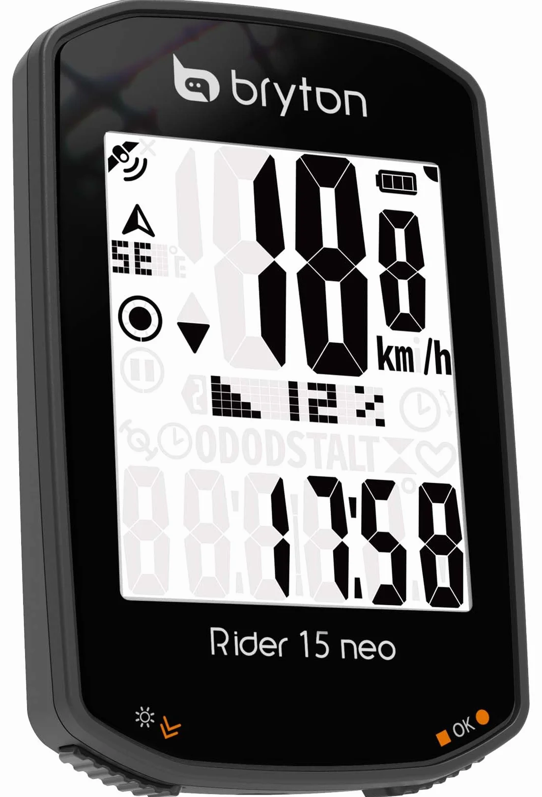 Bryton Rider 15 Neo E, Ciclo Computer GPS, Display da 2", Nero