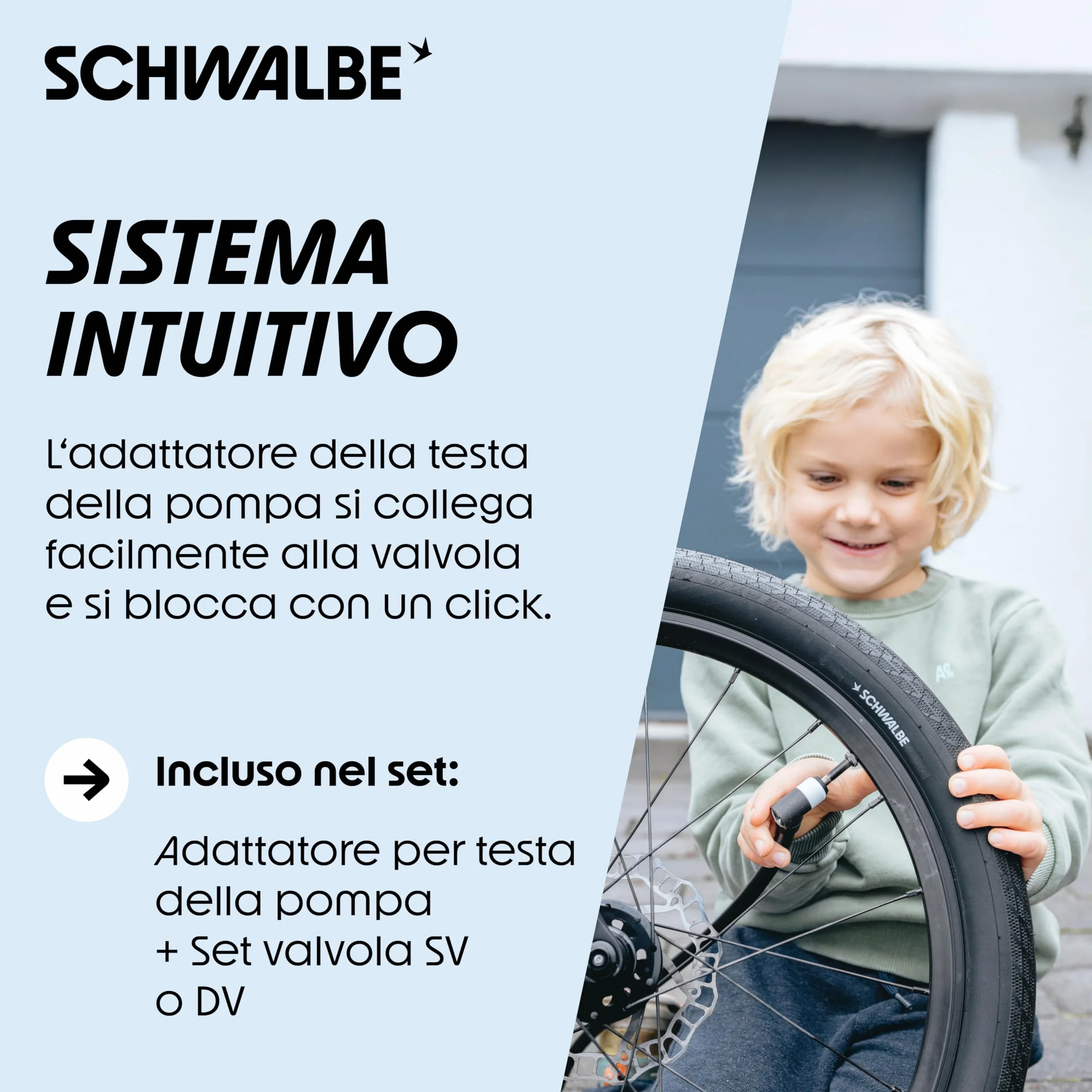 Schwalbe Clik Valve Conversion Set – Kit di conversione per valvole pneumatici