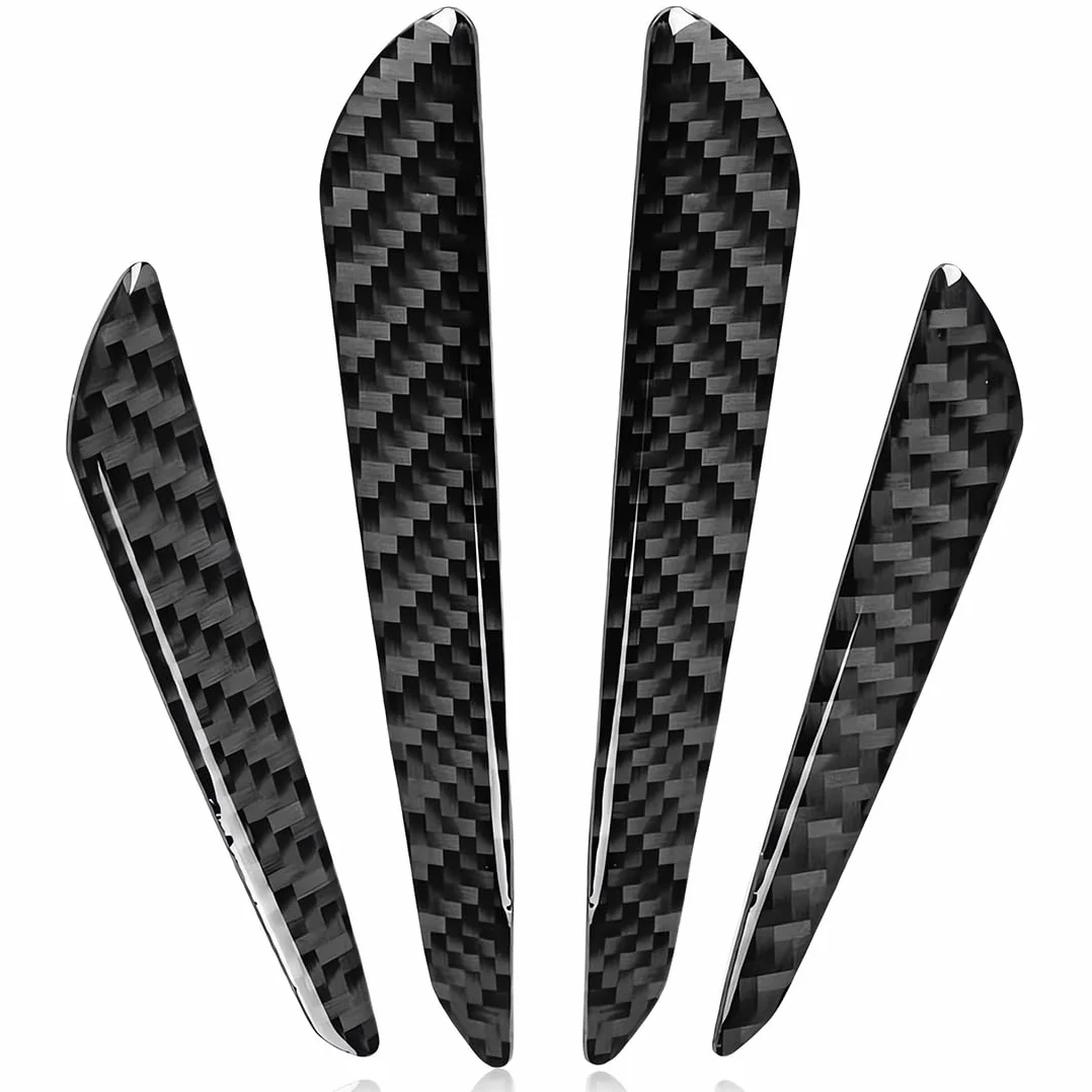 Protezione porte auto, 4 pezzi adesivi di protezione dagli urti per portiera auto in fibra di carbonio nera protezione bordi strisce autoadesive per paraurti auto (nero)