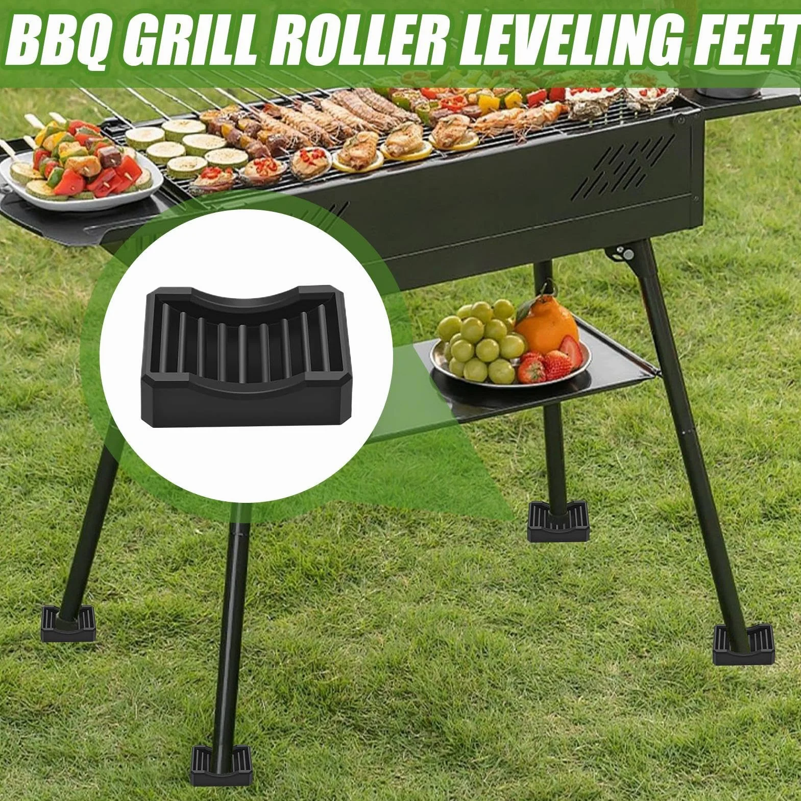 Piedini di livellamento per barbecue resistenti per patio giardino cortile campeggio