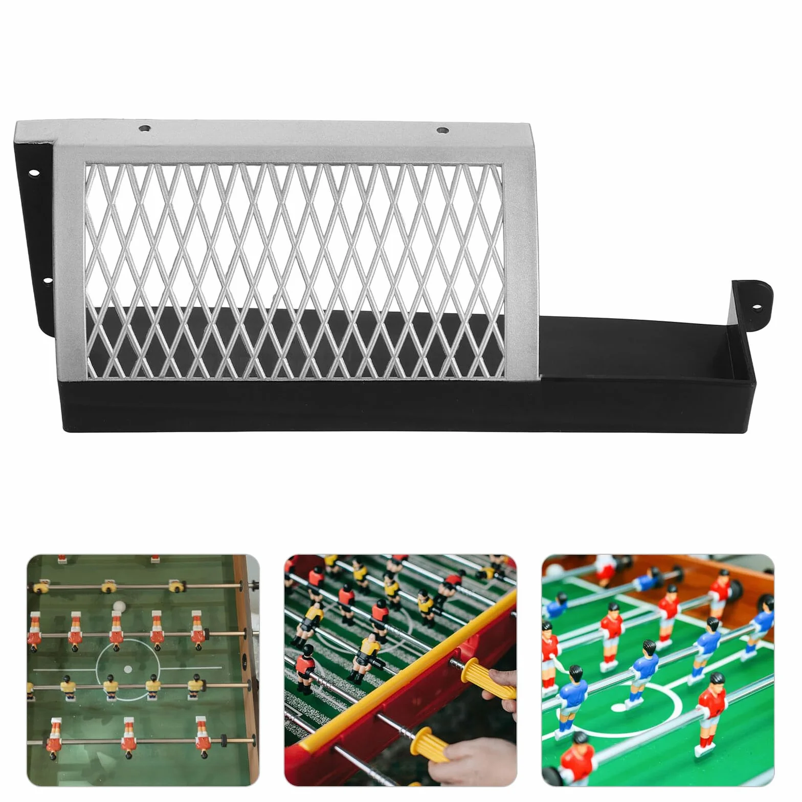 Toyvian Rete per Calcio Balilla 2 Unità Plastico Resistente Fori 116mm Portatile