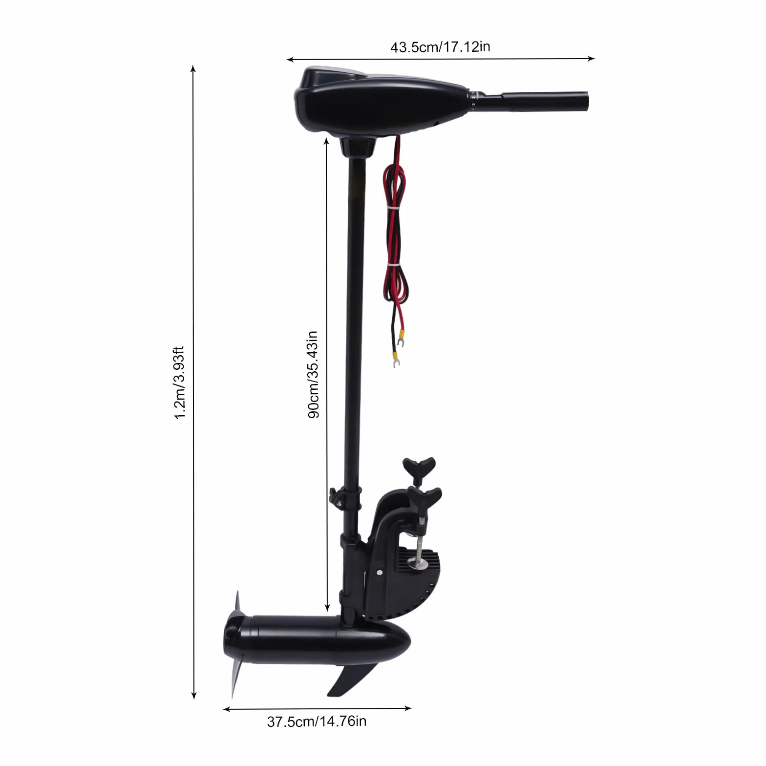 Motore fuoribordo elettrico 80 libbre 1.2 HP 800 W 12 V con maniglia retrattile