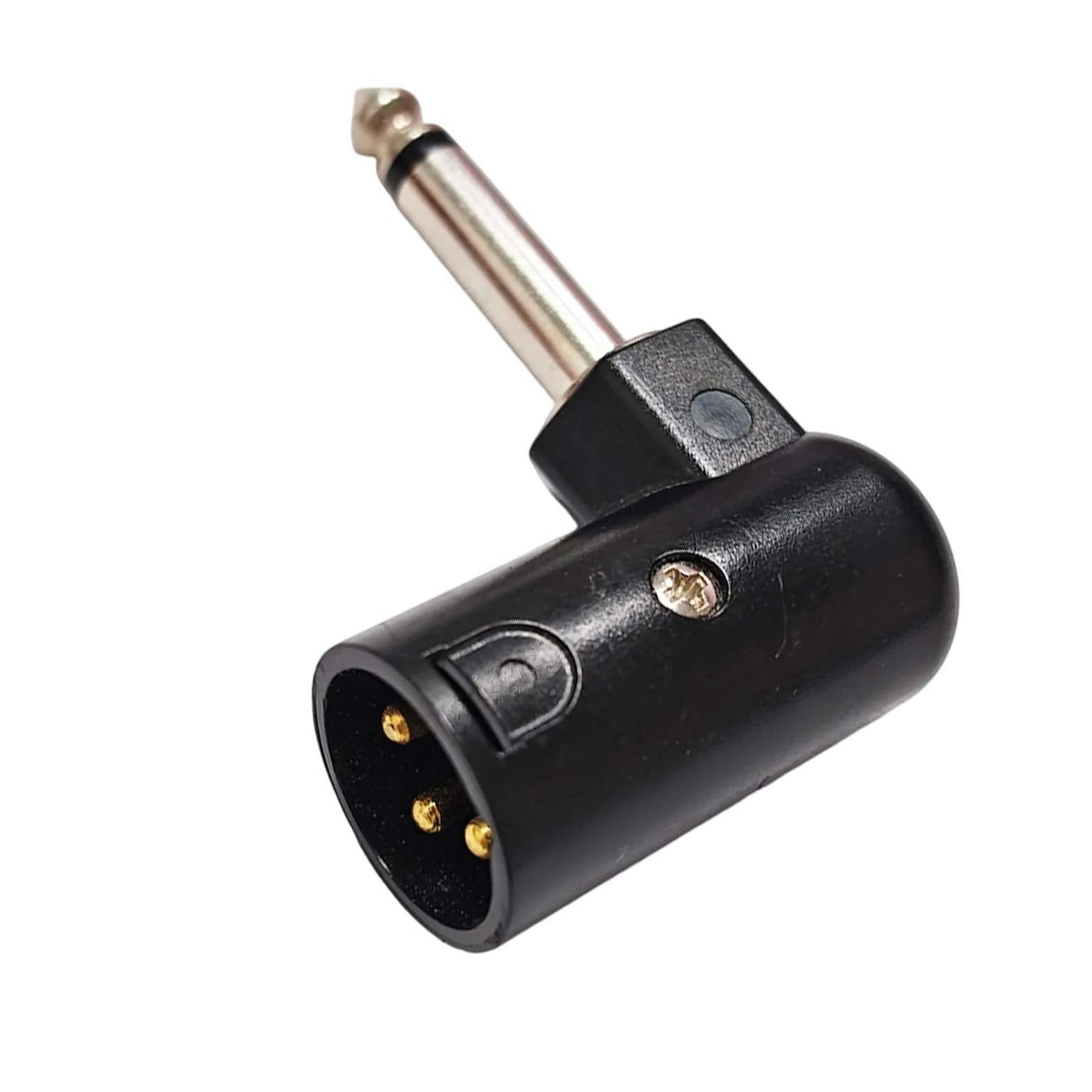 Adattatore ad angolo retto da 6,35 mm a XLR maschio/femmina per chitarre, tastiere e mixer
