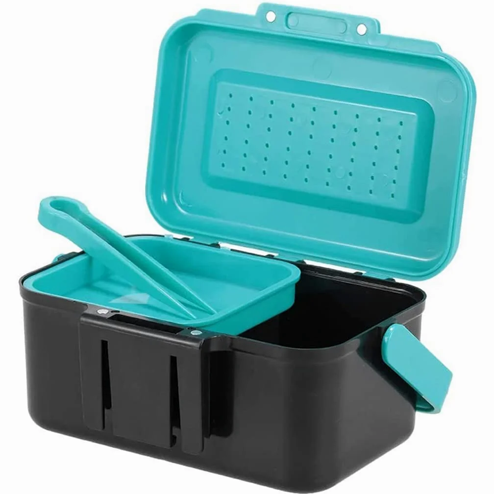 Scatola di Pesca Scatola Porta Esche da Pesca Portatile, Custodia for Esche Vive, ami, Custodia for Attrezzi da Pesca, Borsa da Pesca Calda