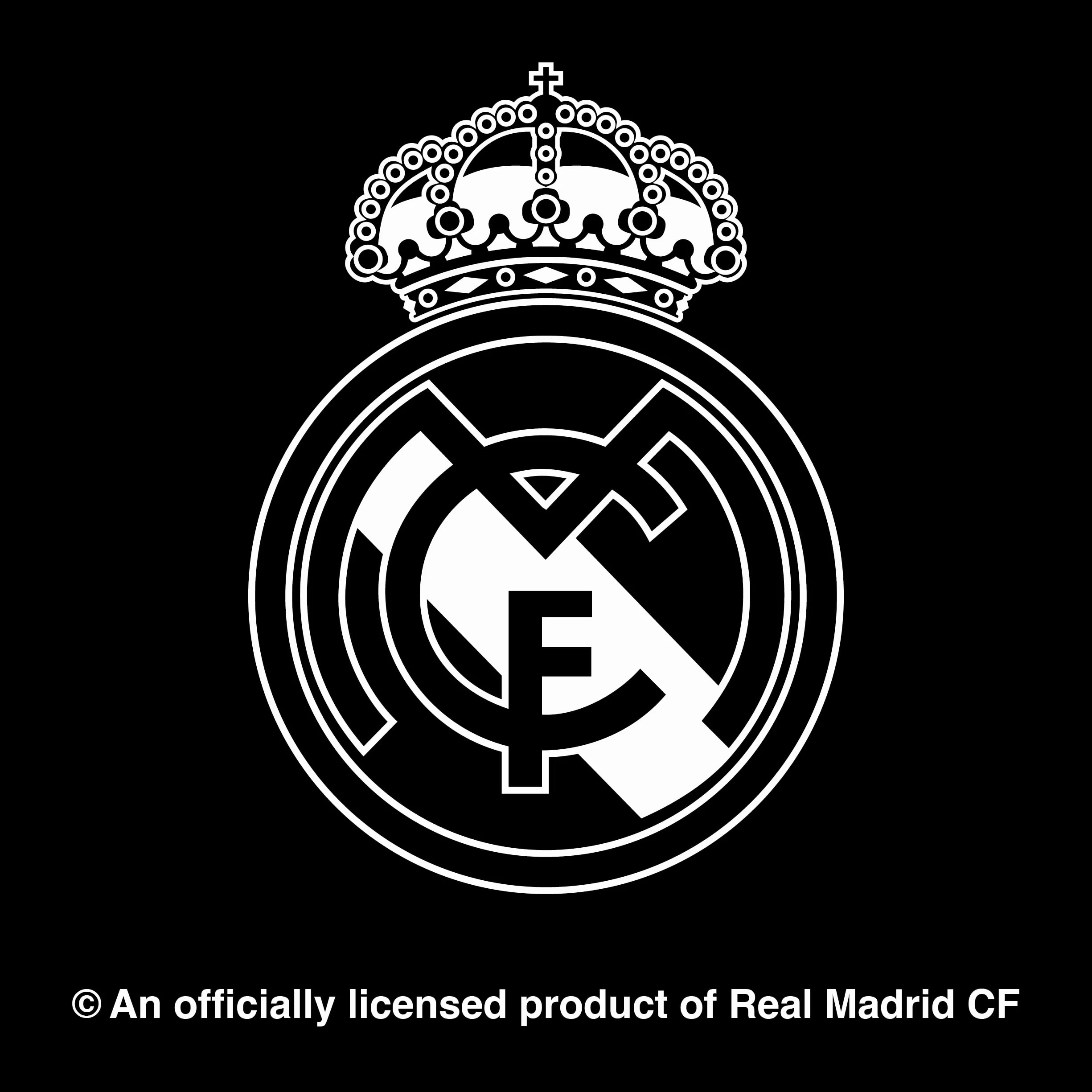 Adesivo da parete in vinile Real Madrid 70 x 40 cm stemma del club