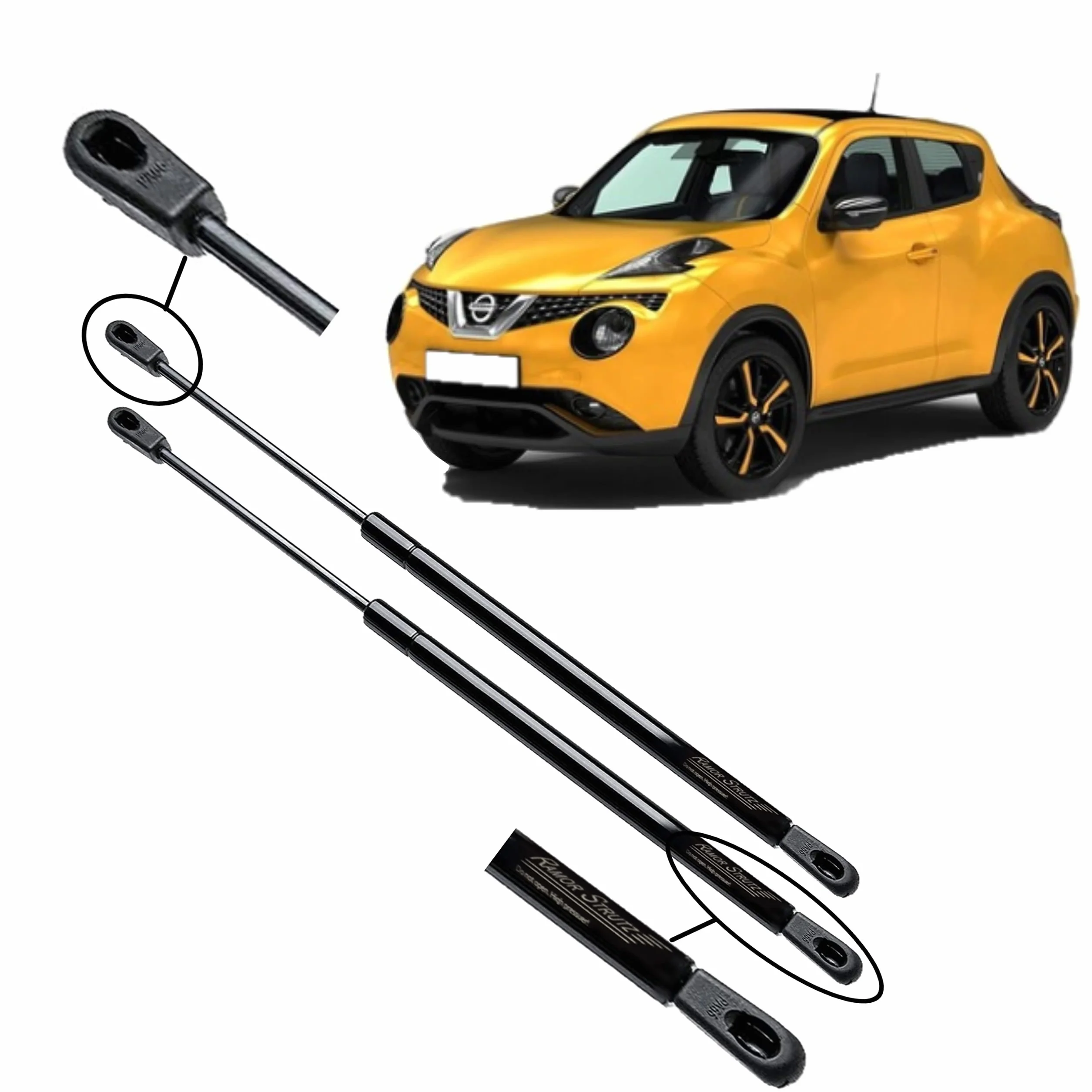 2x Molle a Gas Compatibile con Nissan Juke 2010-2019 F15.. Ammortizzatore Pistoncini Cofano Posteriore Sostituzione per 904501KA1A e altri.