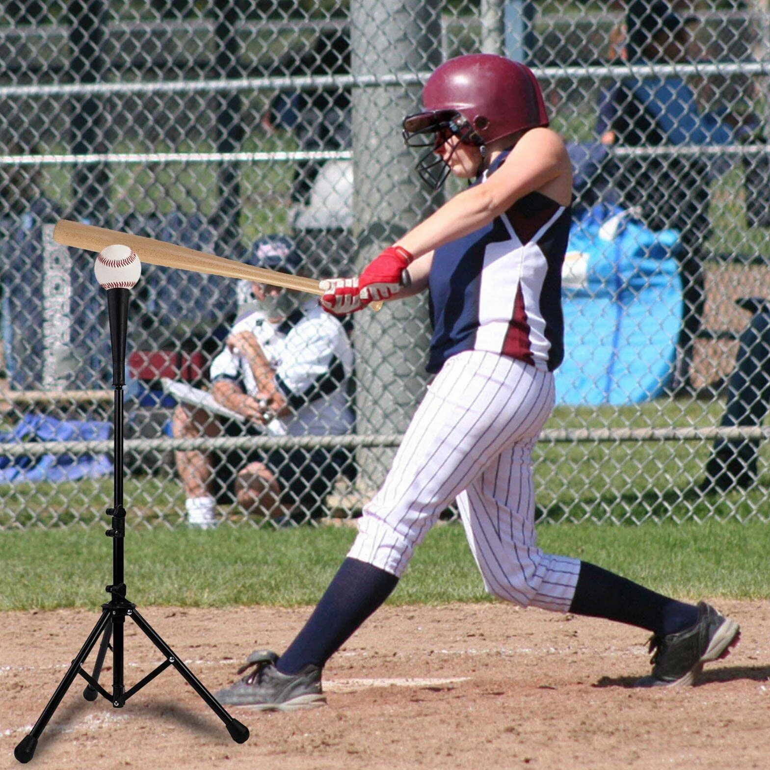 Battuta in Gomma Battuta Baseball Batting Tee Softball Batting Tee Tee Regolable Batting Tee Pract Allenamento di Hicting Ball