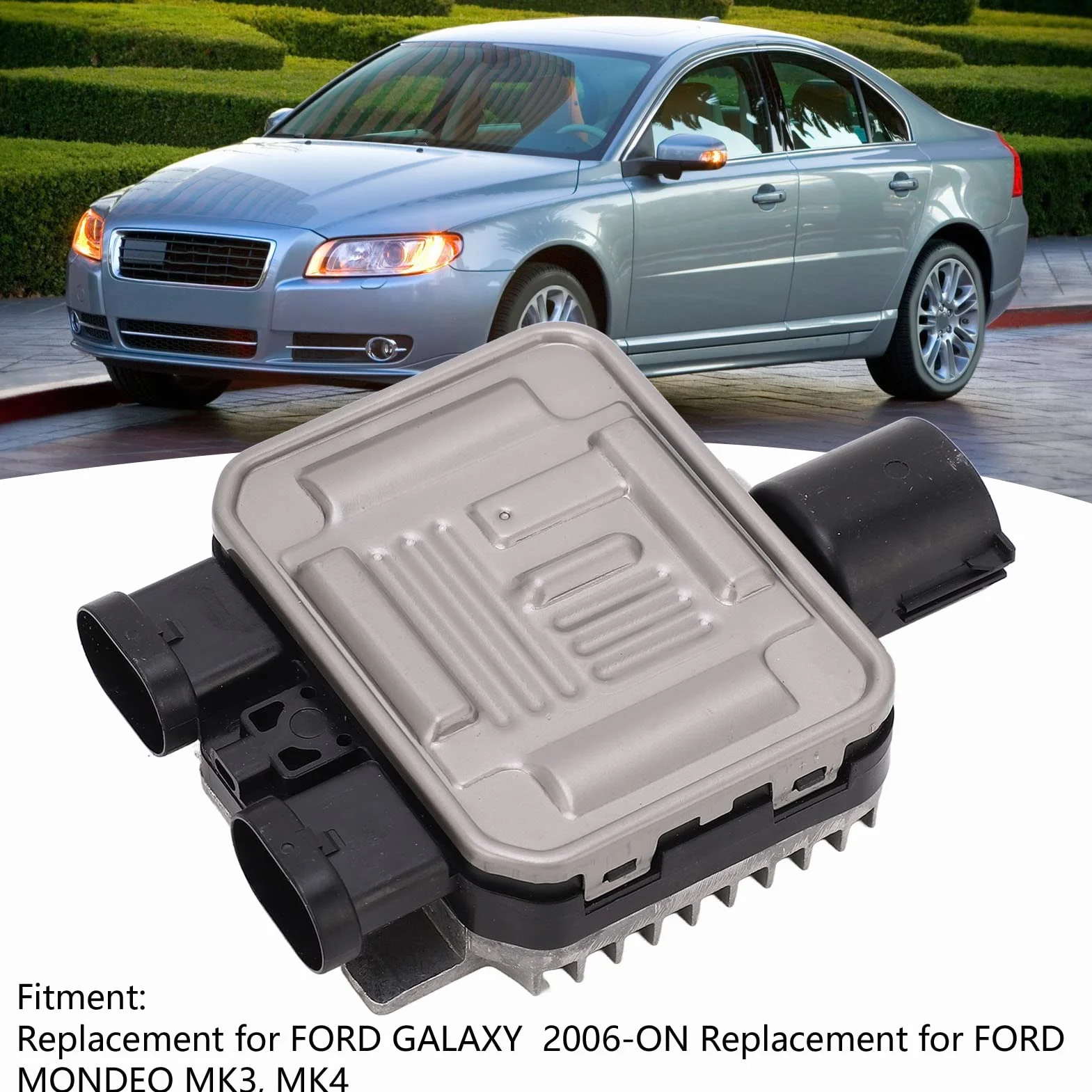 Aramox Cooling Fan Control Module Metal Radiator for Galaxy Mondeo MK3 MK4 S60 S80 XC60 940009402