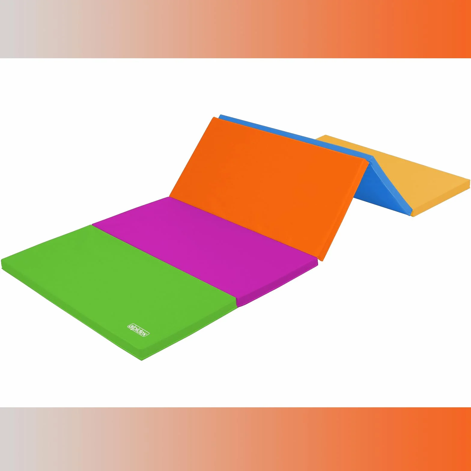 ALPIDEX Tappetino da ginnastica 185 x 78 x 3,2 cm pieghevole pavimento sportivo ginnastica palestra materassino fitness tappeto sport yoga mat gym bambini adulti