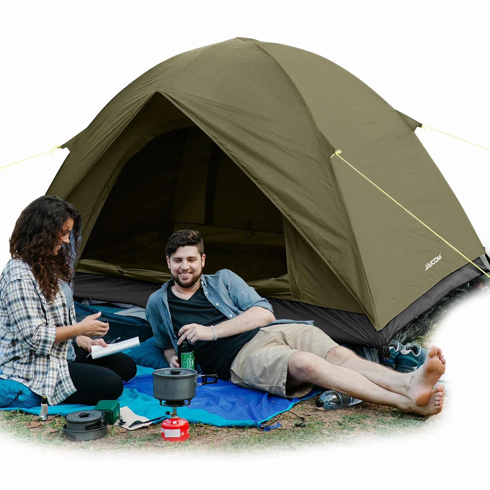 JAICOM Tenda Campeggio Ultraleggera 3-4 Stagioni Anti UV Impermeabile Doppia Porta
