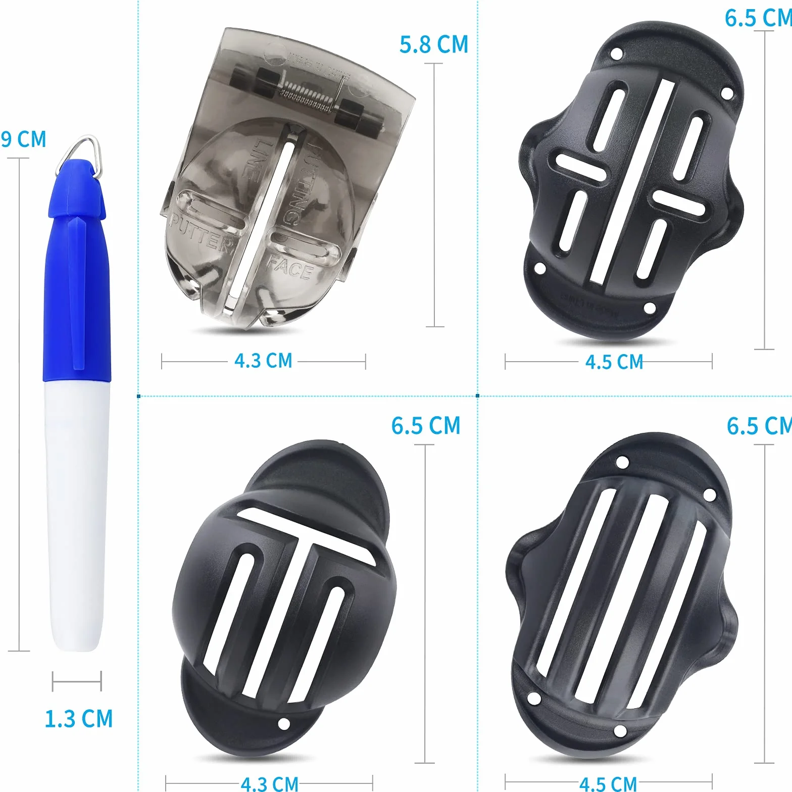 Uniclife Set di allineamento per Golf 2/4 Pezzi con Pennarelli Guide Massime Sagoma