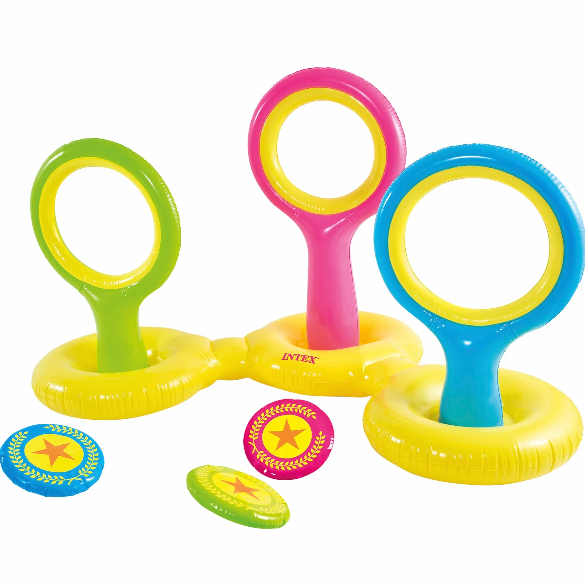 Intex 57510NP Gioco Del Disco Gonfiabile Galleggiante Vinile Multicolore 178x102x104 cm