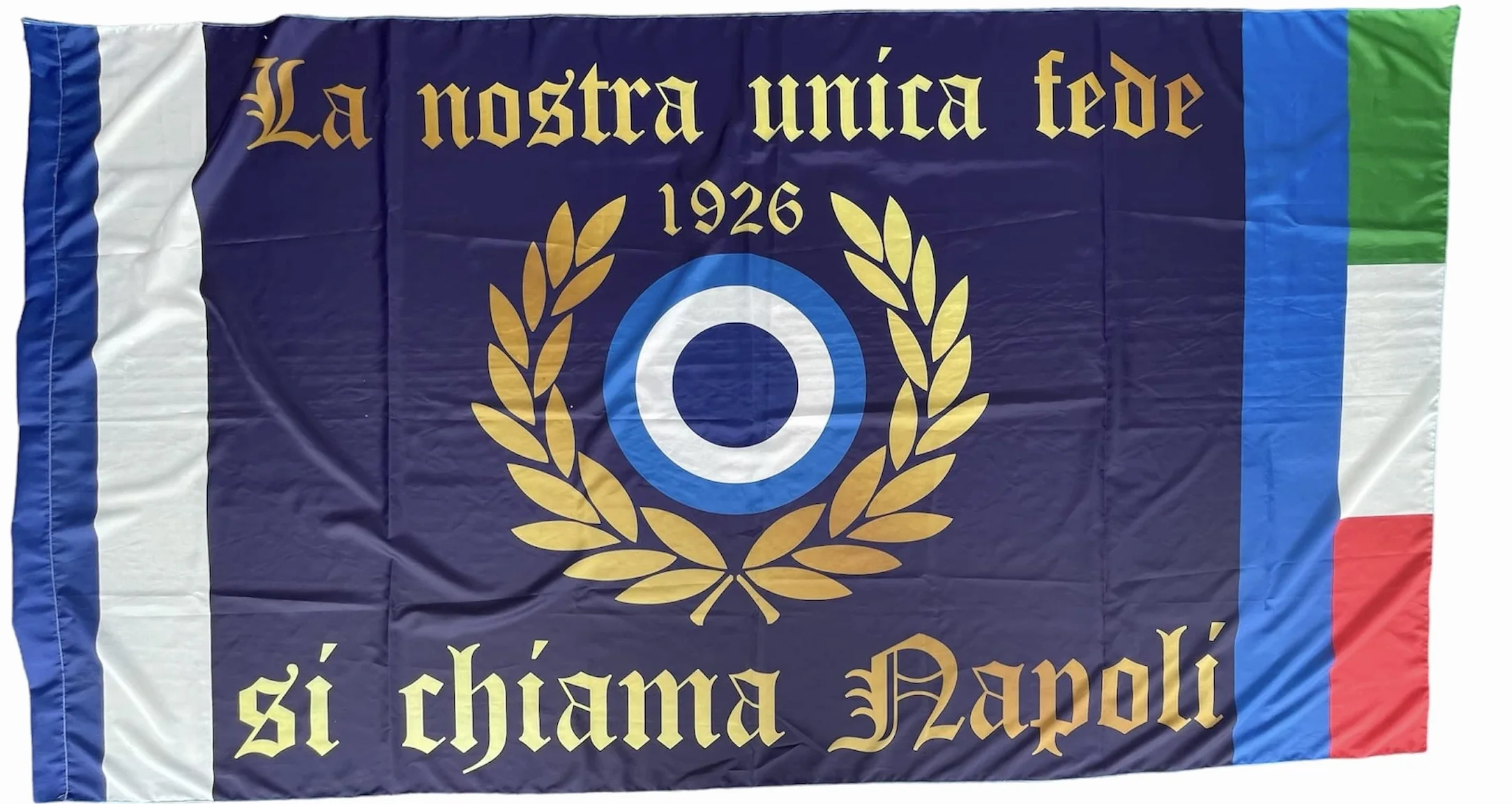 Bandiera Napoli 300x150 cm Striscione Forza Napoli Campioni Festa Scudetto Maradona Calcio