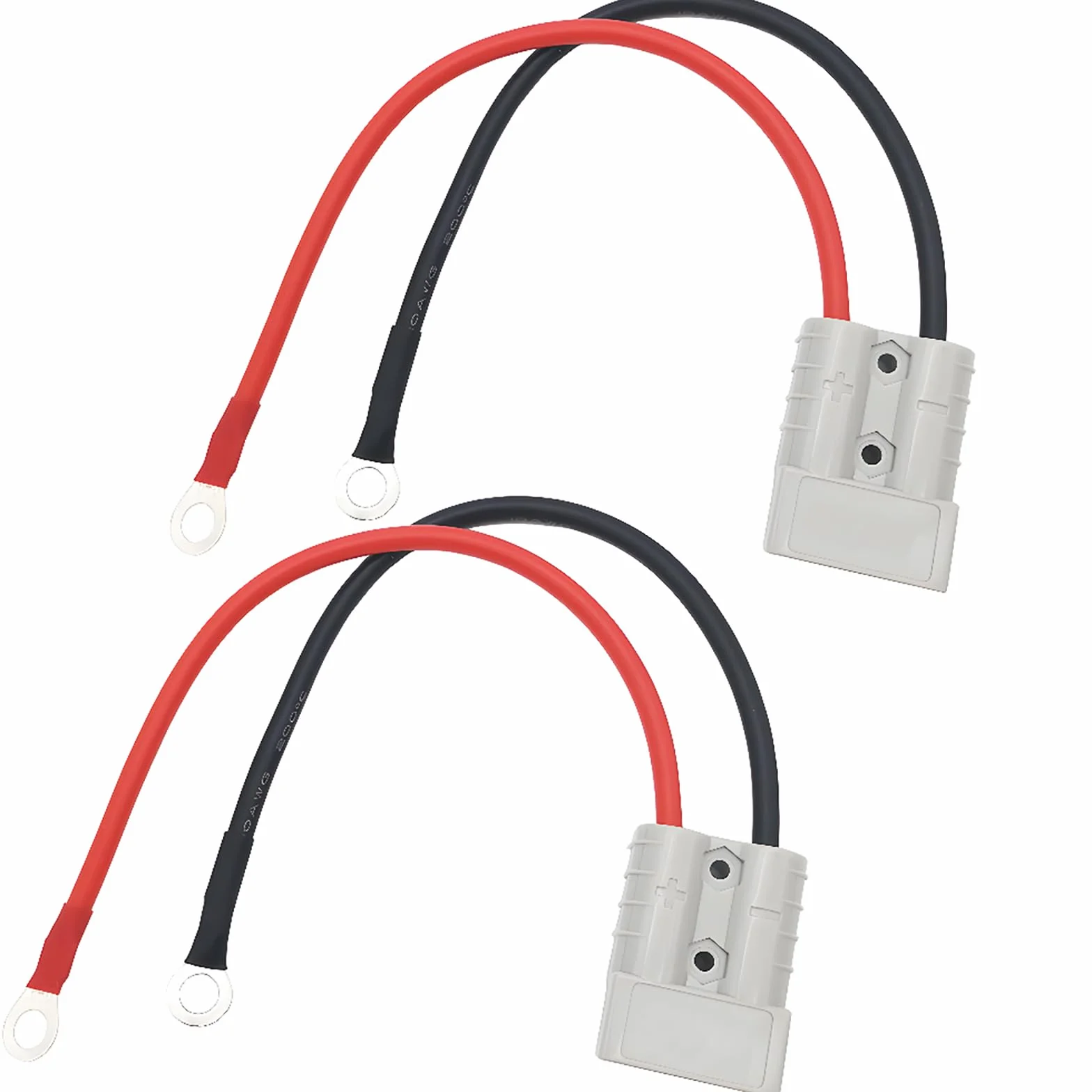 CESFONJER Connettore Batteria, 50A 600 V Connettore per Batteria Connessione Rapida, Spina a sgancio rapido, con 10 AWG O-Ring Cavo di prolunga (2 PCS)