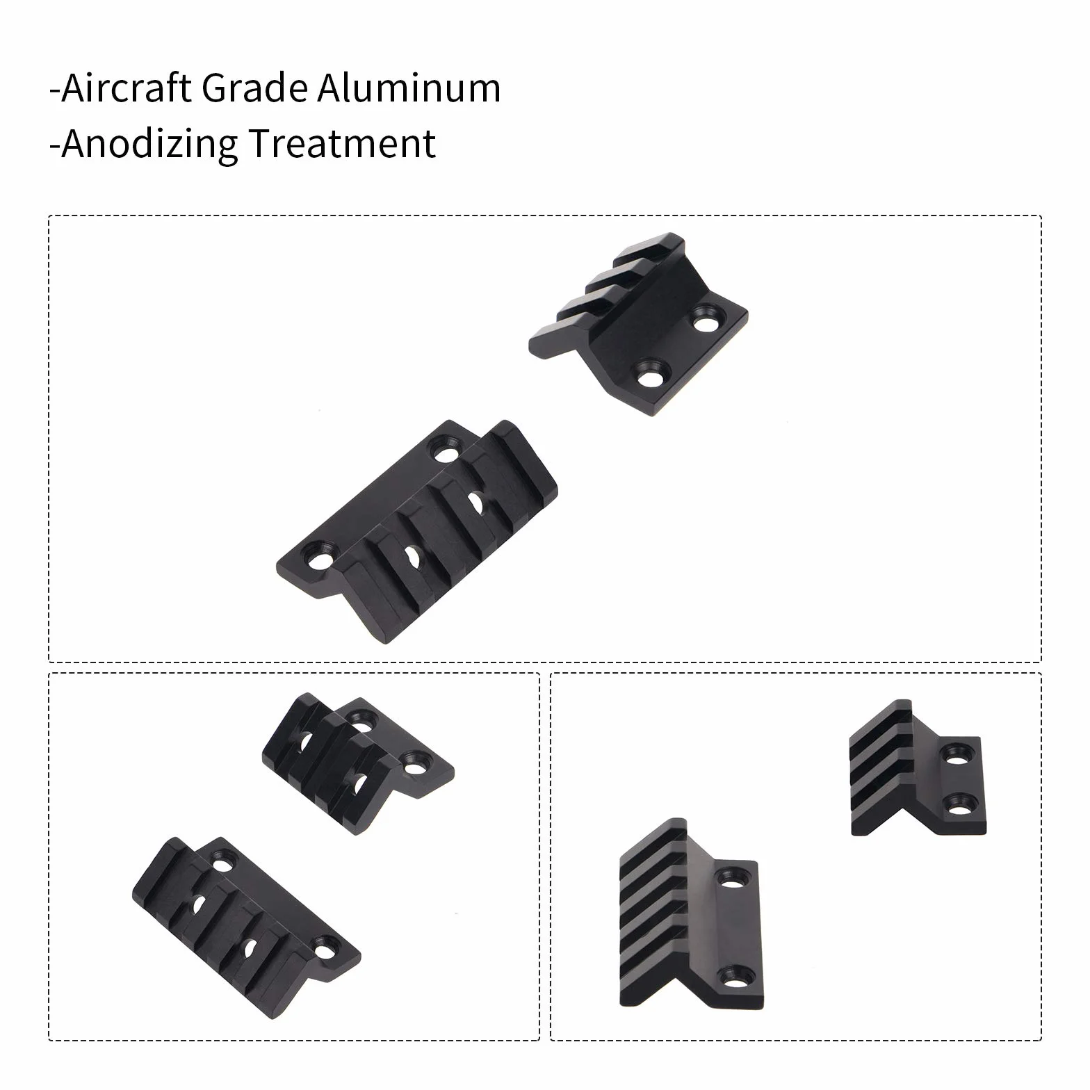 Picatinny Keymod Offset Rail Mount 45 Stopni 2.17" L Adatto per Binari Keymod 2 Sztuk (3 Slot, 5 Slot)