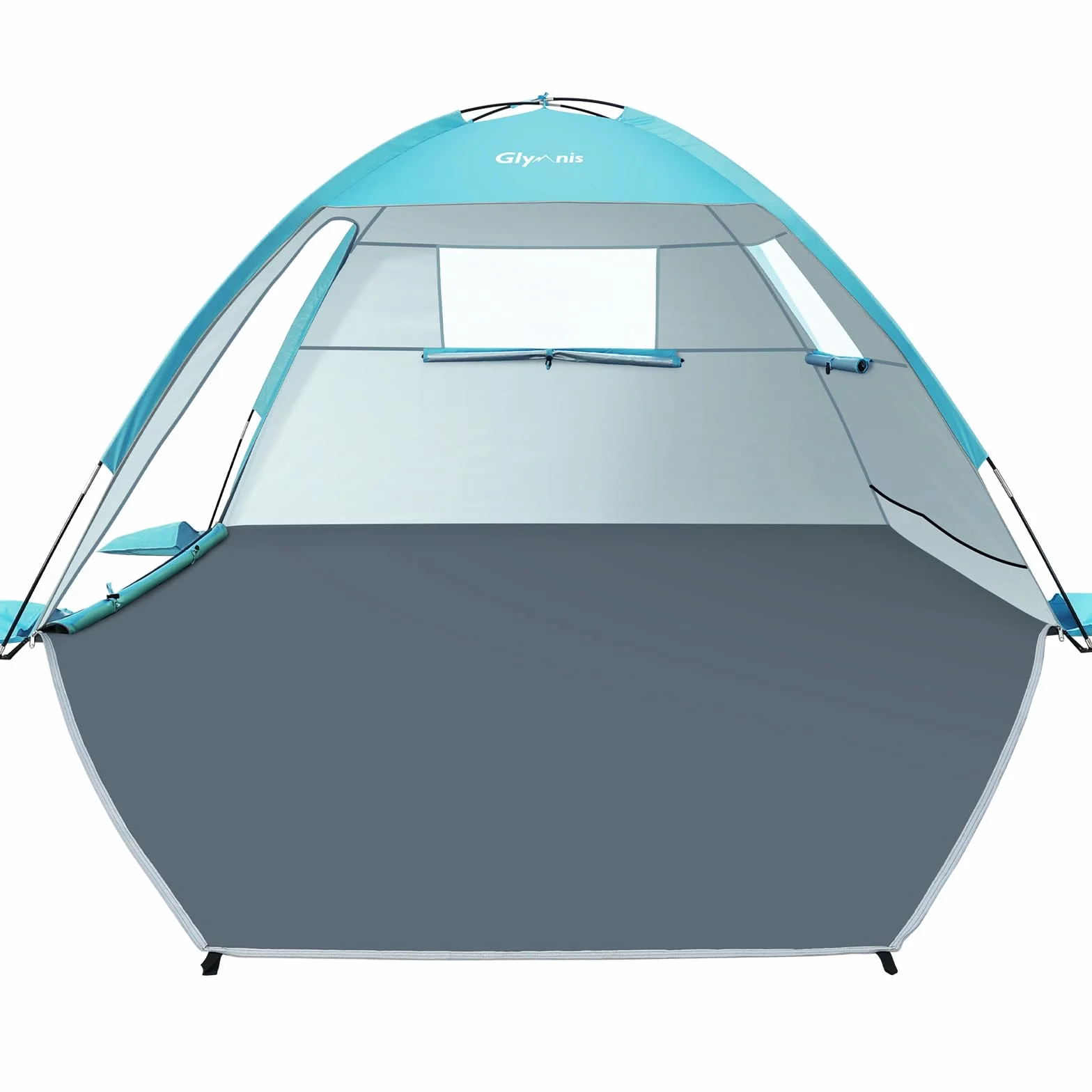 Tenda da Spiaggia Portatile UPF 50+ per 2-4 Persone con Cerniera