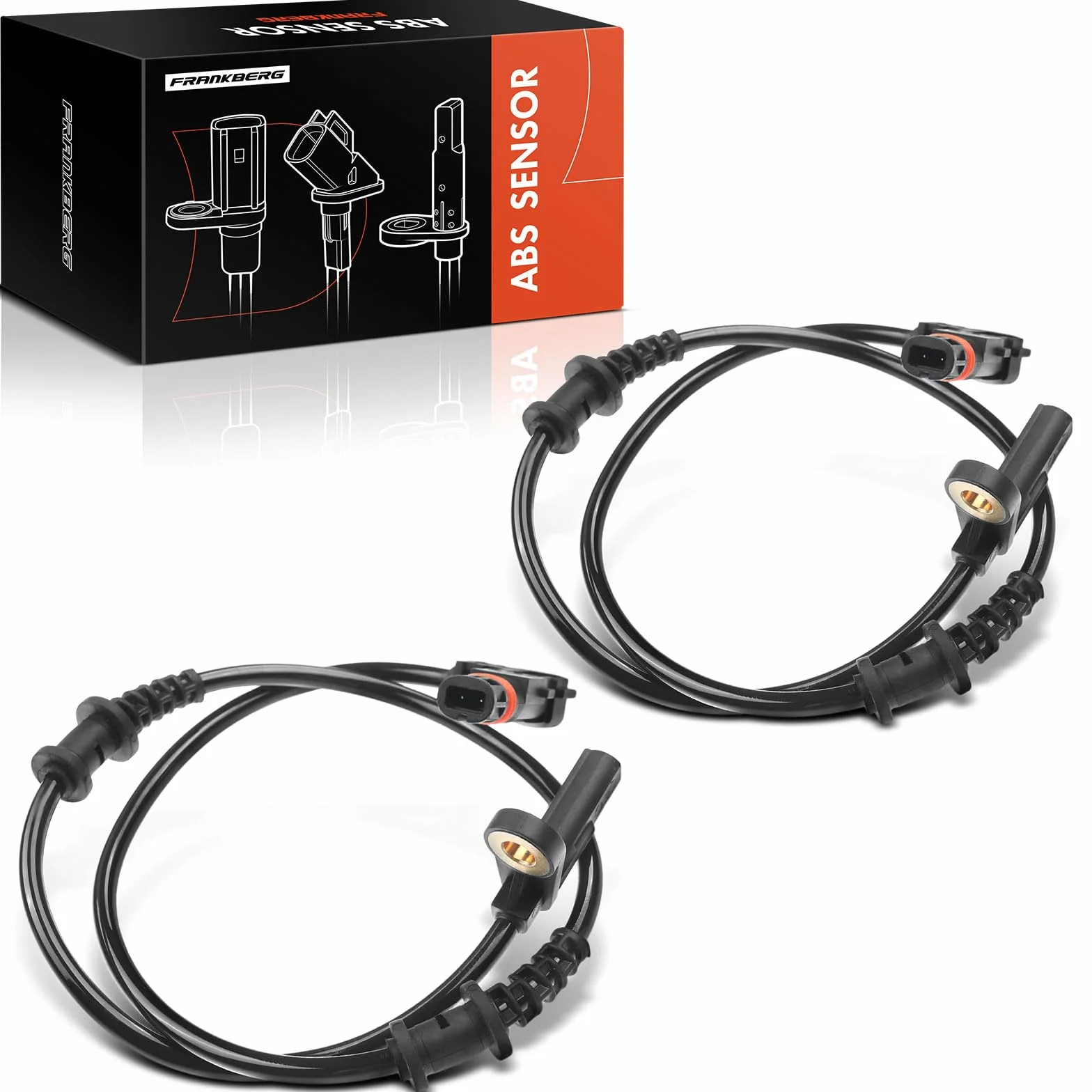 Frankberg Sensore Velocità Ruota ABS Sensore ABS 2-Poli Compatibile con SLK R171 Classe CLC CL203 Classe C T-Model S203 CLK Cabriolet A209 Classe C W203 Replace# ALS380