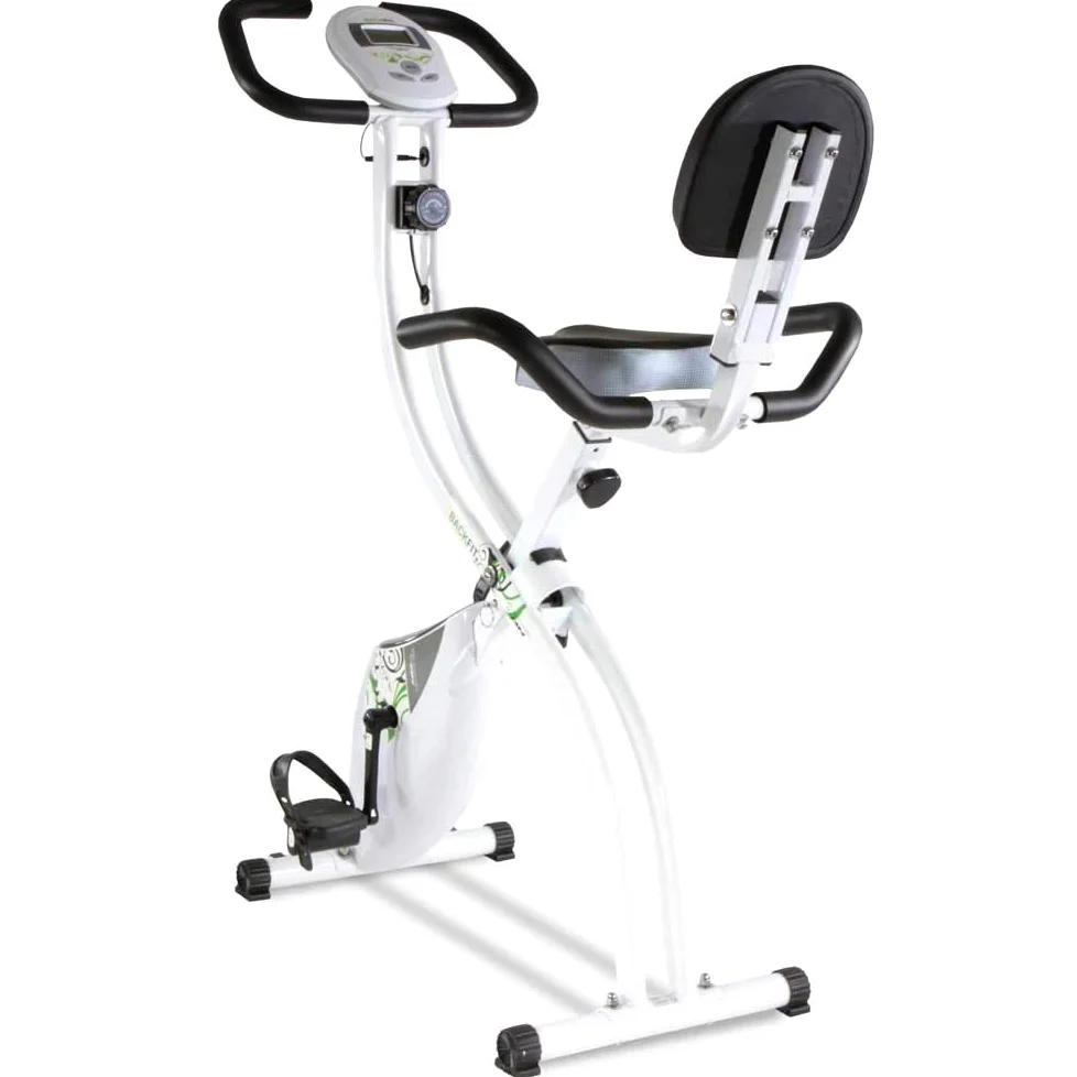 Tecnovita by BH Cyclette Pieghevole Back Fit YF91 Sella con Schienale. Sistema frenante Magnetico. Monitor LCD Facile da Usare