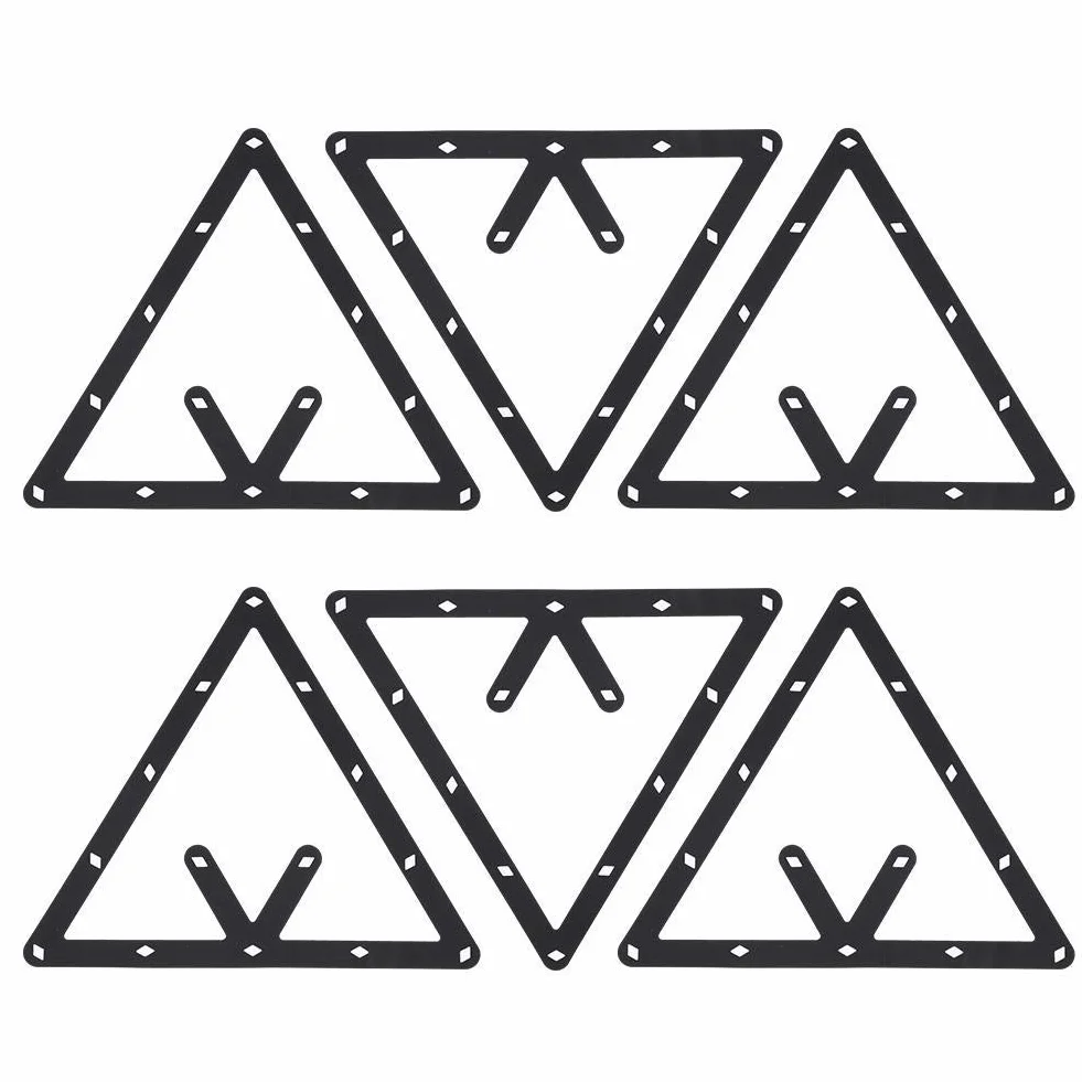 Set di 6 Supporti per Palle da Biliardo a Triangolo, Foglio di Triangolo da Biliardo, Moderno, per Tavoli da Biliardo