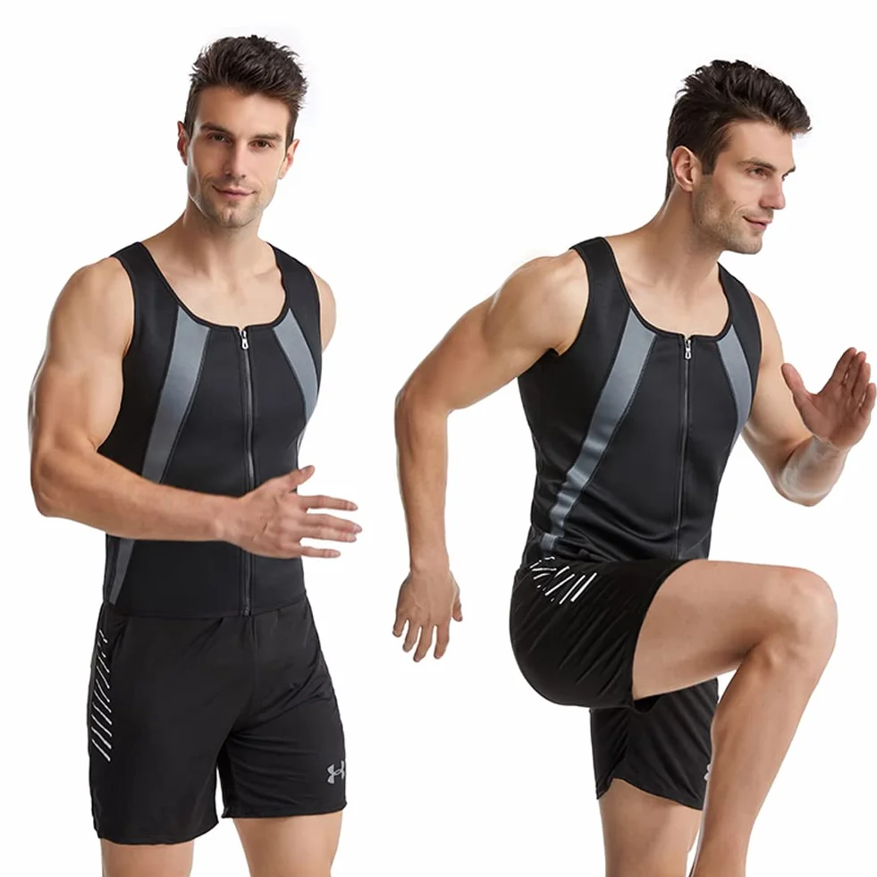 FEimaX Gilet Dimagrante Uomo Neoprene Sauna Body Shaper Fitness Snellente