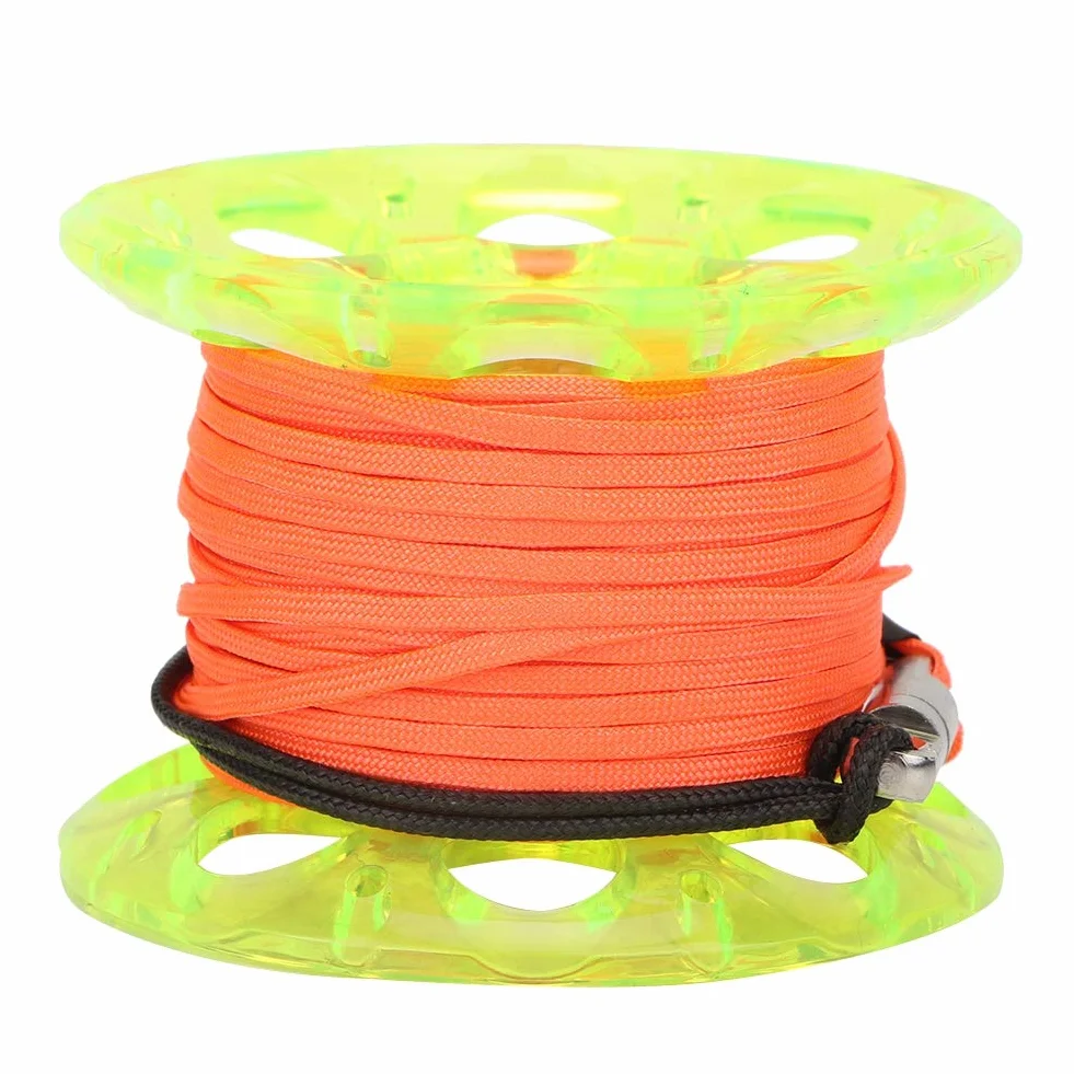 Keenso Bobina da Immersione 15 m, Mulinello da Pesca con Gancio a Forma di P, Giallo