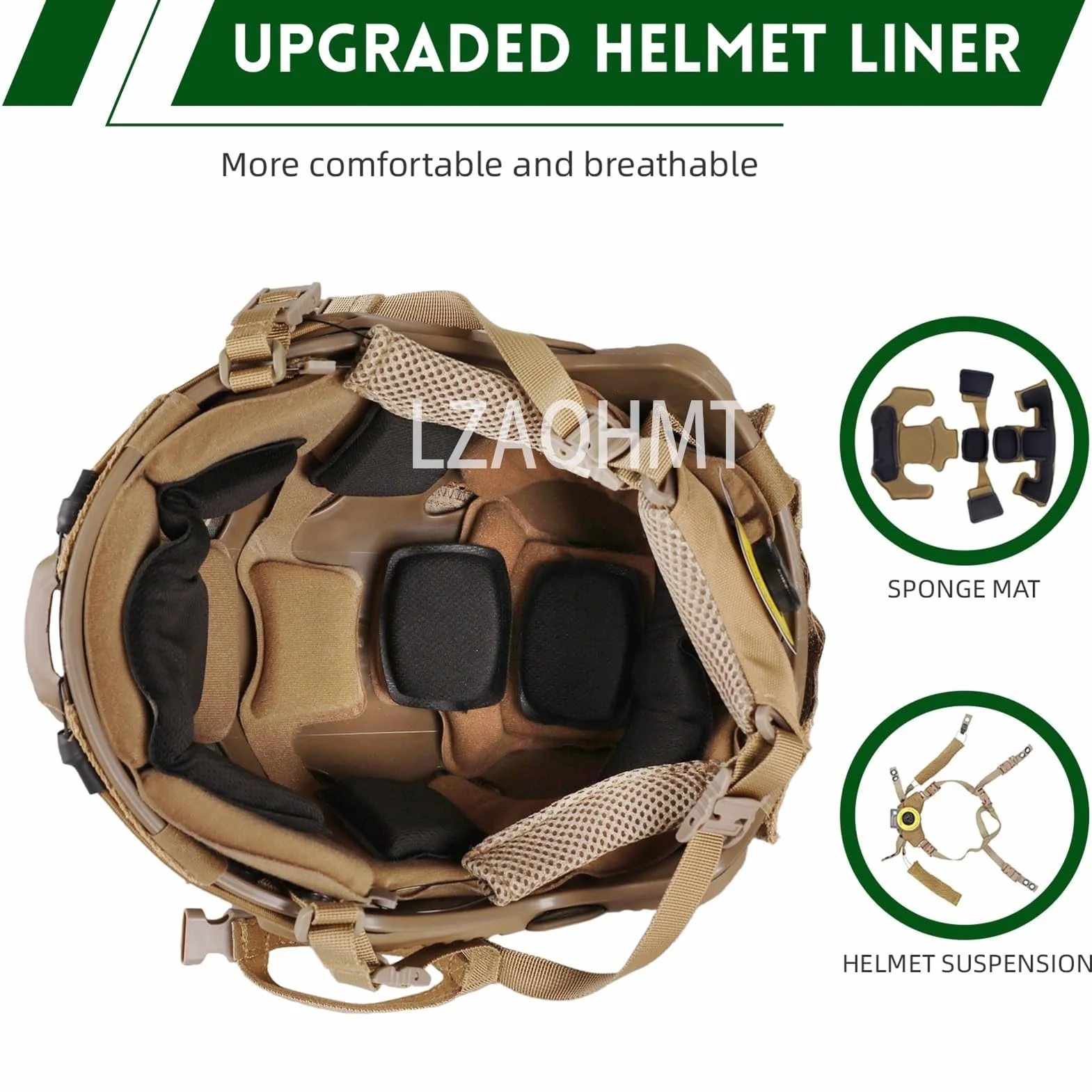 Casco Tattico Softair 4 In 1 Aggiornato Sistema Regolazione Rapida Cuffie Paintball Cosplay