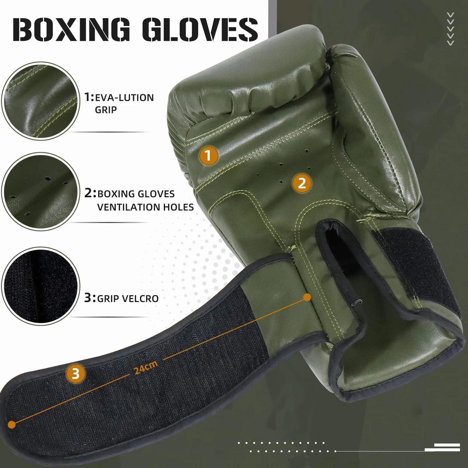 ZERRO Guantoni da Boxe in Pelle PU 12 14oz per Allenamento e Sparring Muay Thai Kickboxing