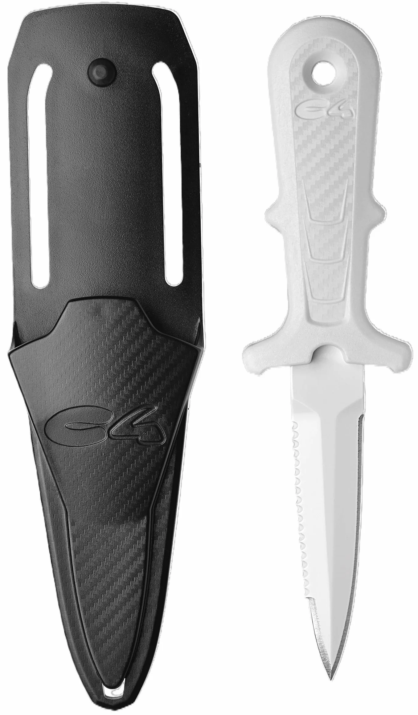 C4 Coltello Ergonomico Subacqueo Modello Naifu White