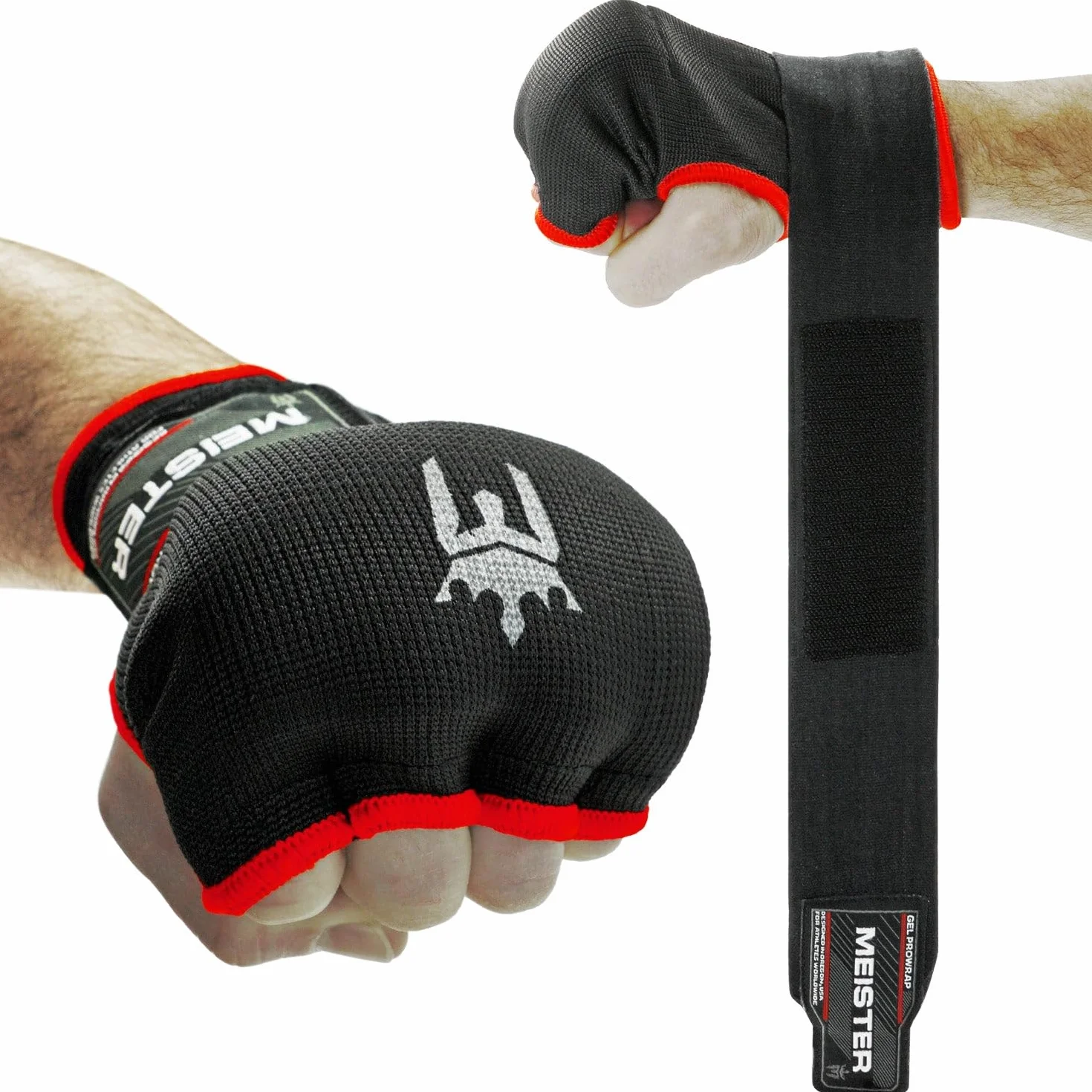 Meister Gel-Padded Prowrap Hand Wrap Guanti Coppia