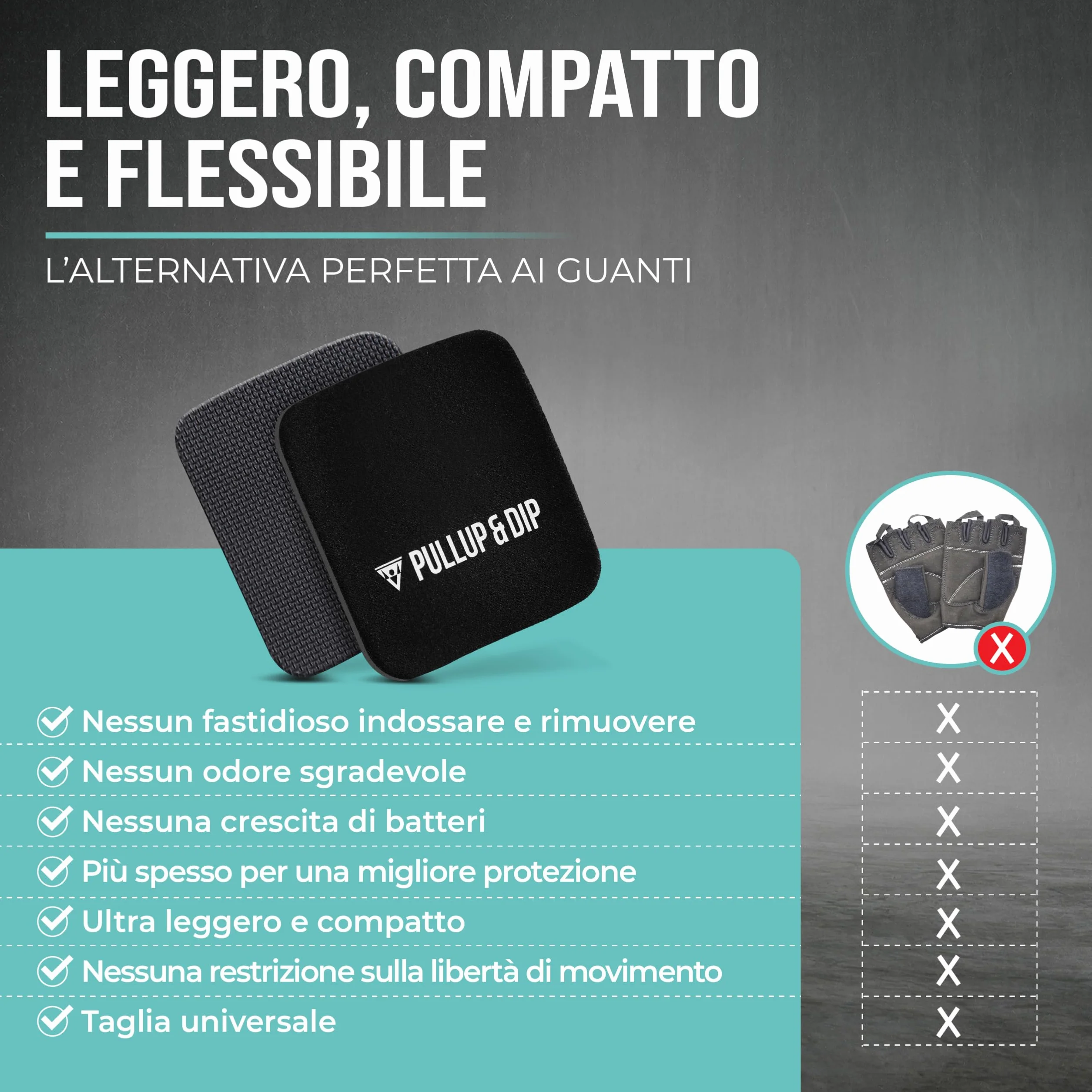 PULLUP & DIP Set di 4 cuscinetti in neoprene per trazioni, fitness e bodybuilding