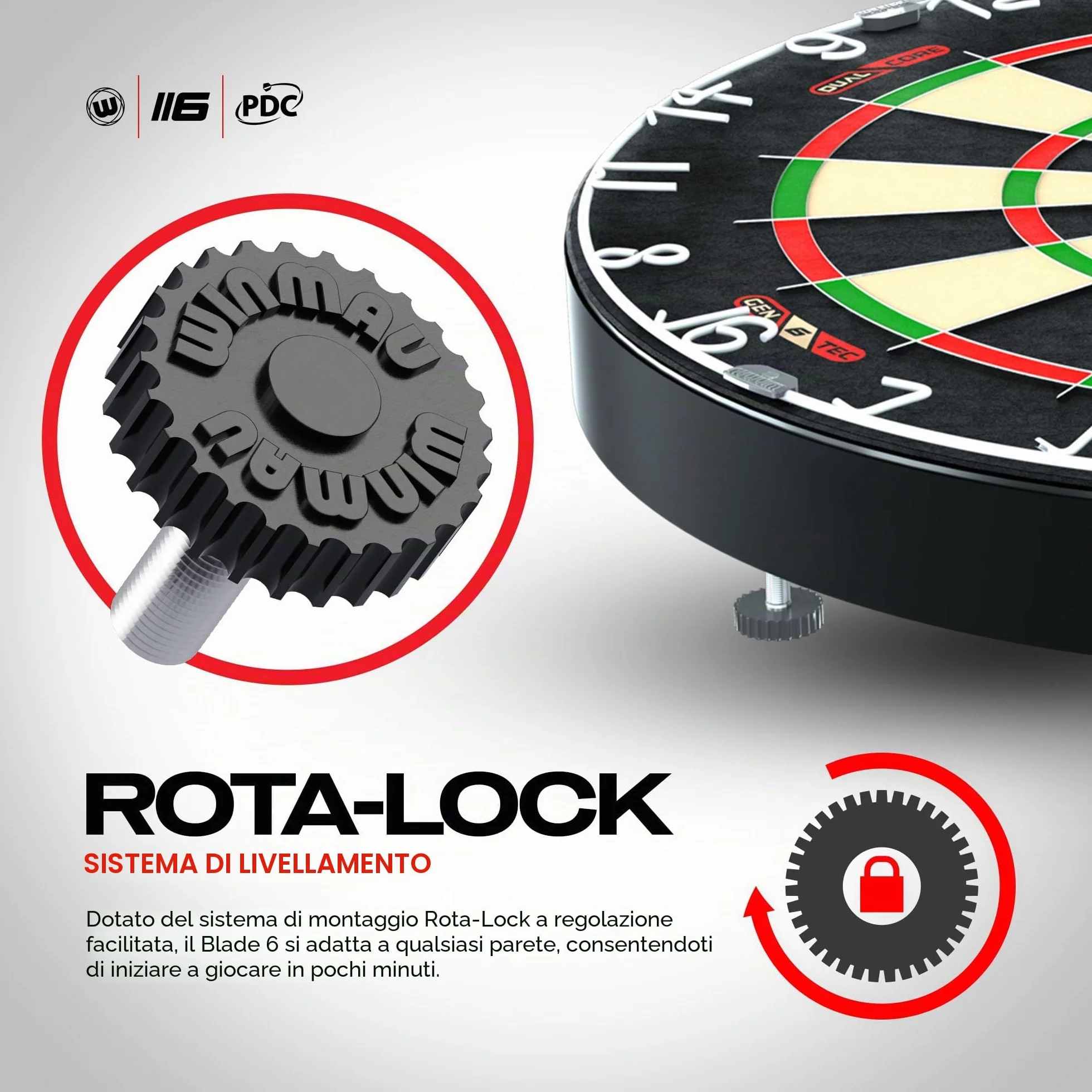 WINMAU Blade 6 Dual Core Dartboard Professional Steel Tip Official Tournament PDC