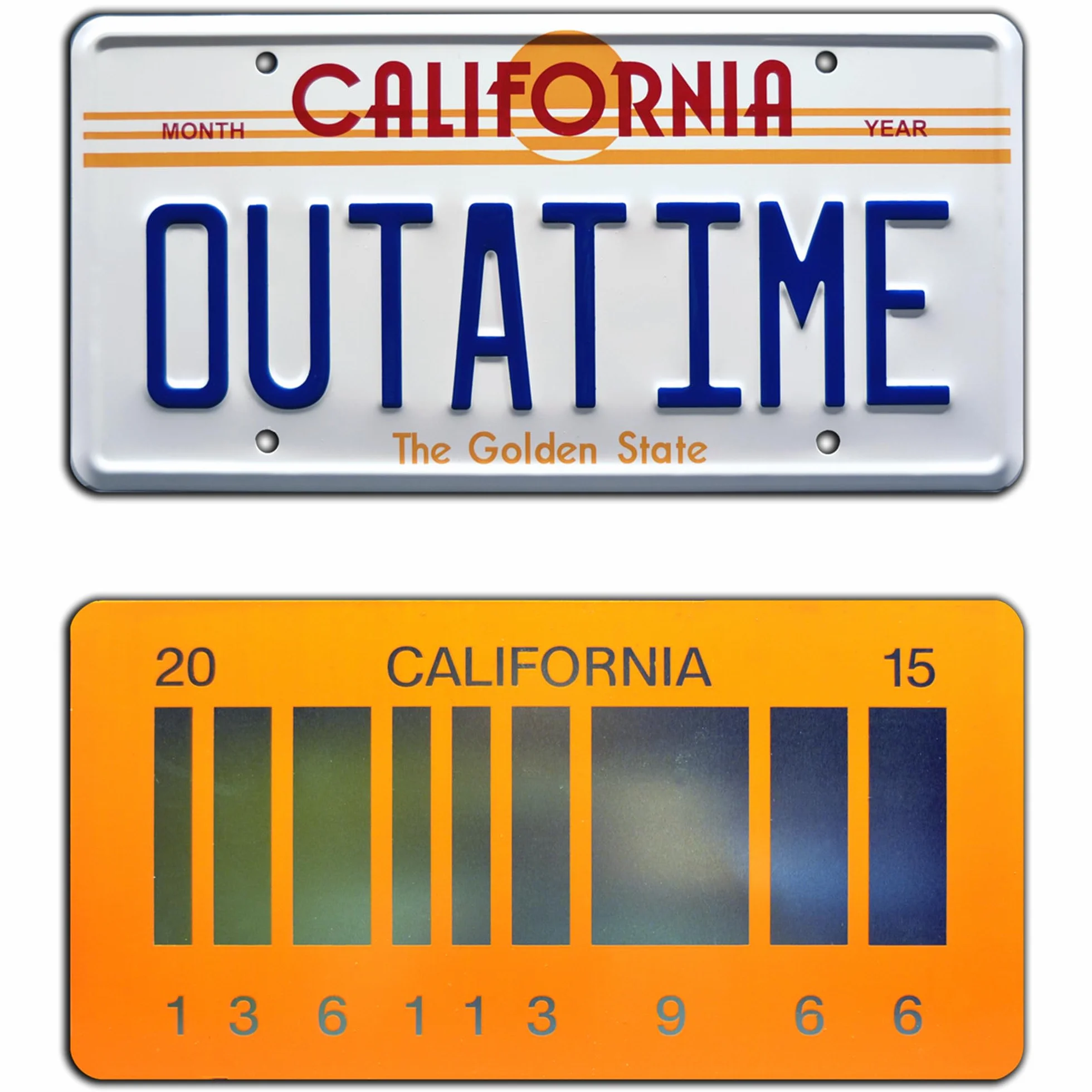 Retour vers le futur | OUTATIME + 2015 | Metal License Plates