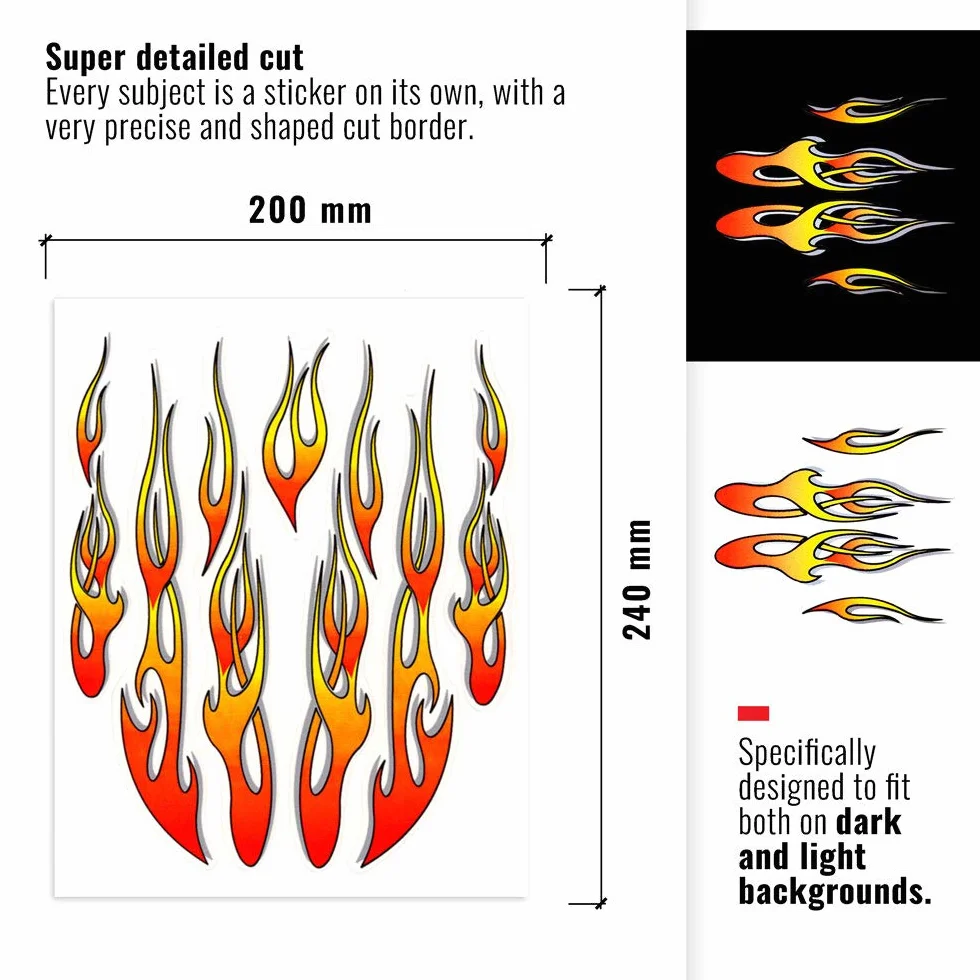 Adesivo Stickers Fiamme 4R Quattroerre.it 32100 20 x 24 cm