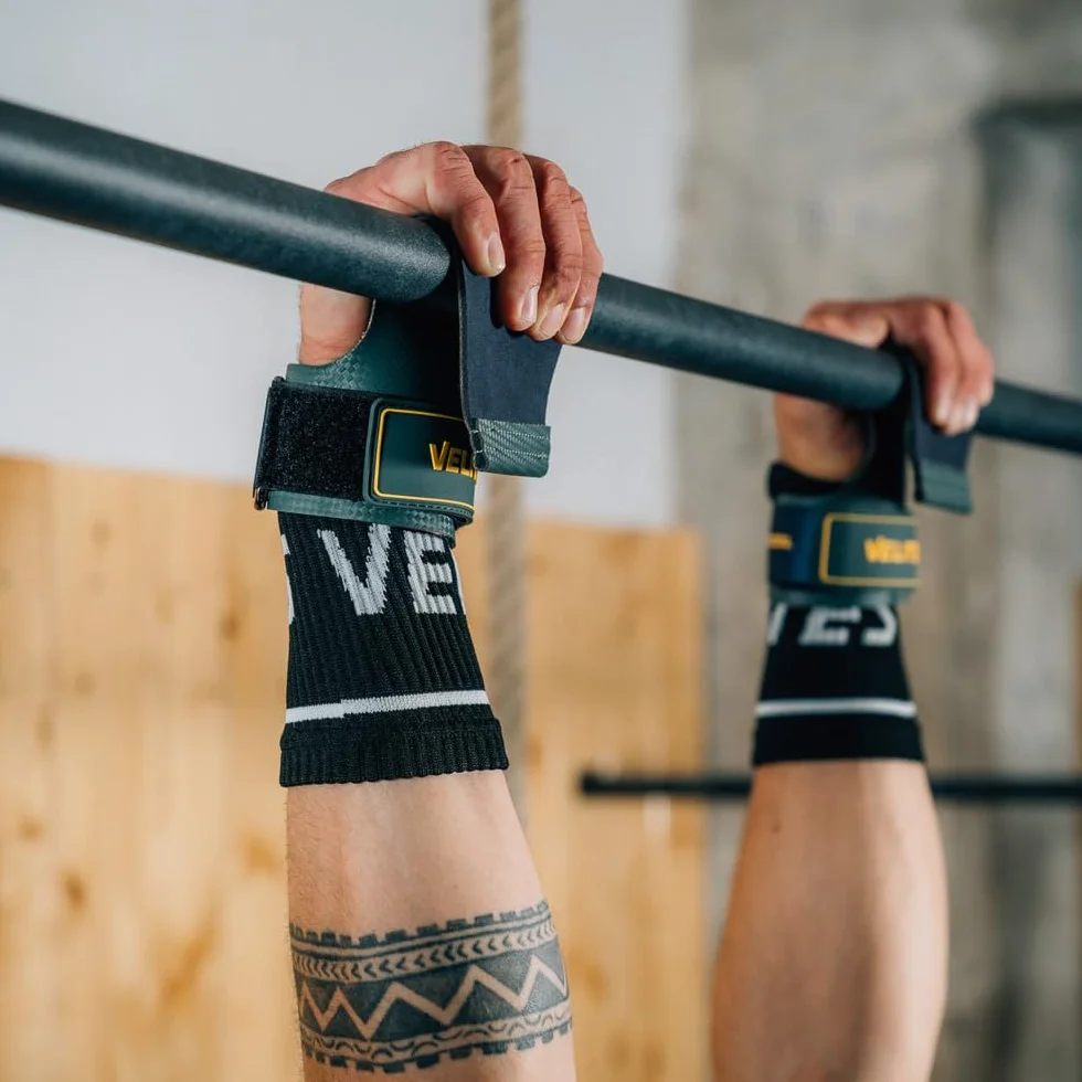 Velites Paracalli ufficiali CrossFit Games Quad Ultra - Polsini e borsa inclusi per Trazioni, Muscle-up, Toes to Bar