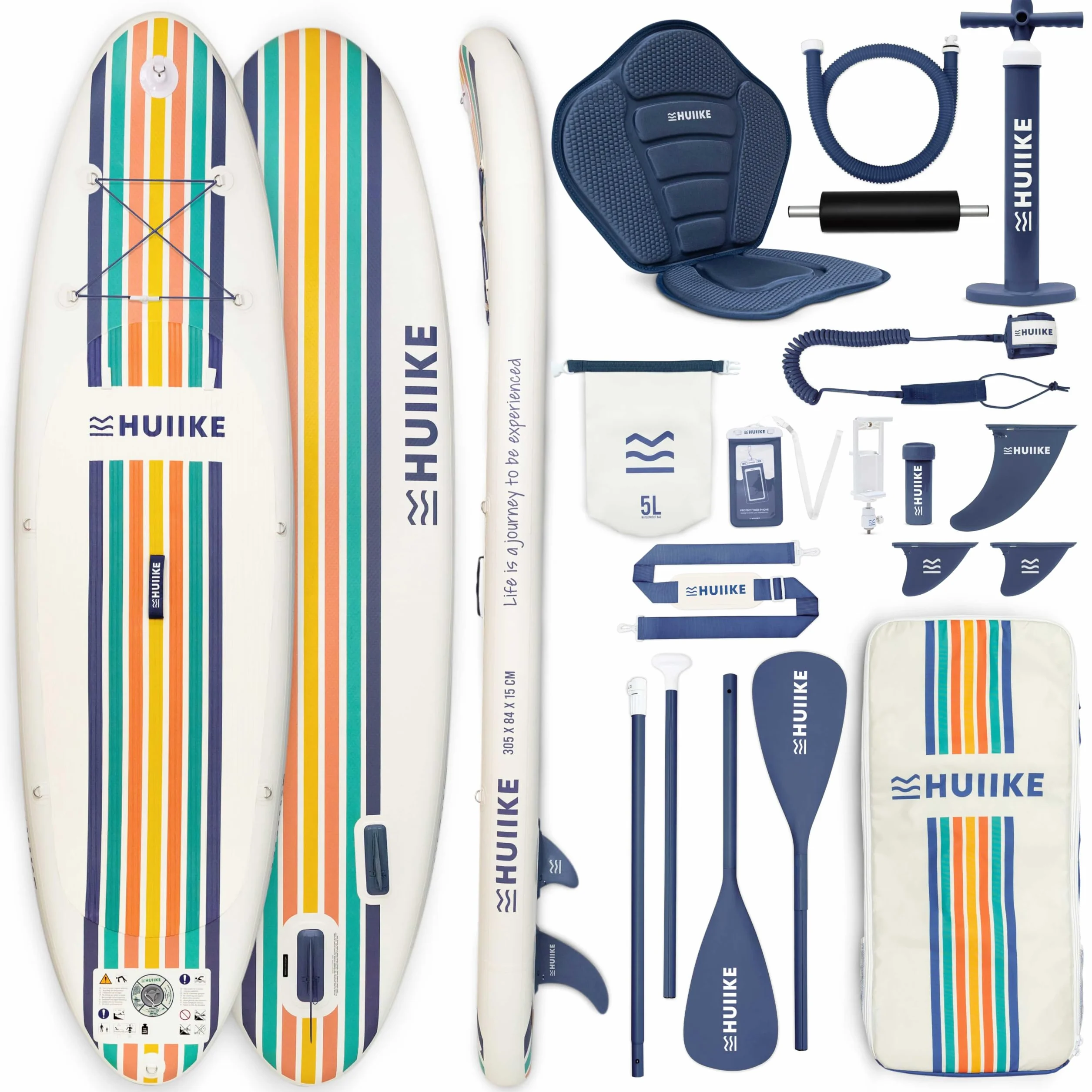 HUIIKE Stand Up Paddle Board 305x84x15 cm Gonfiabile Adulti con Accessori, Carico Massimo 130 kg