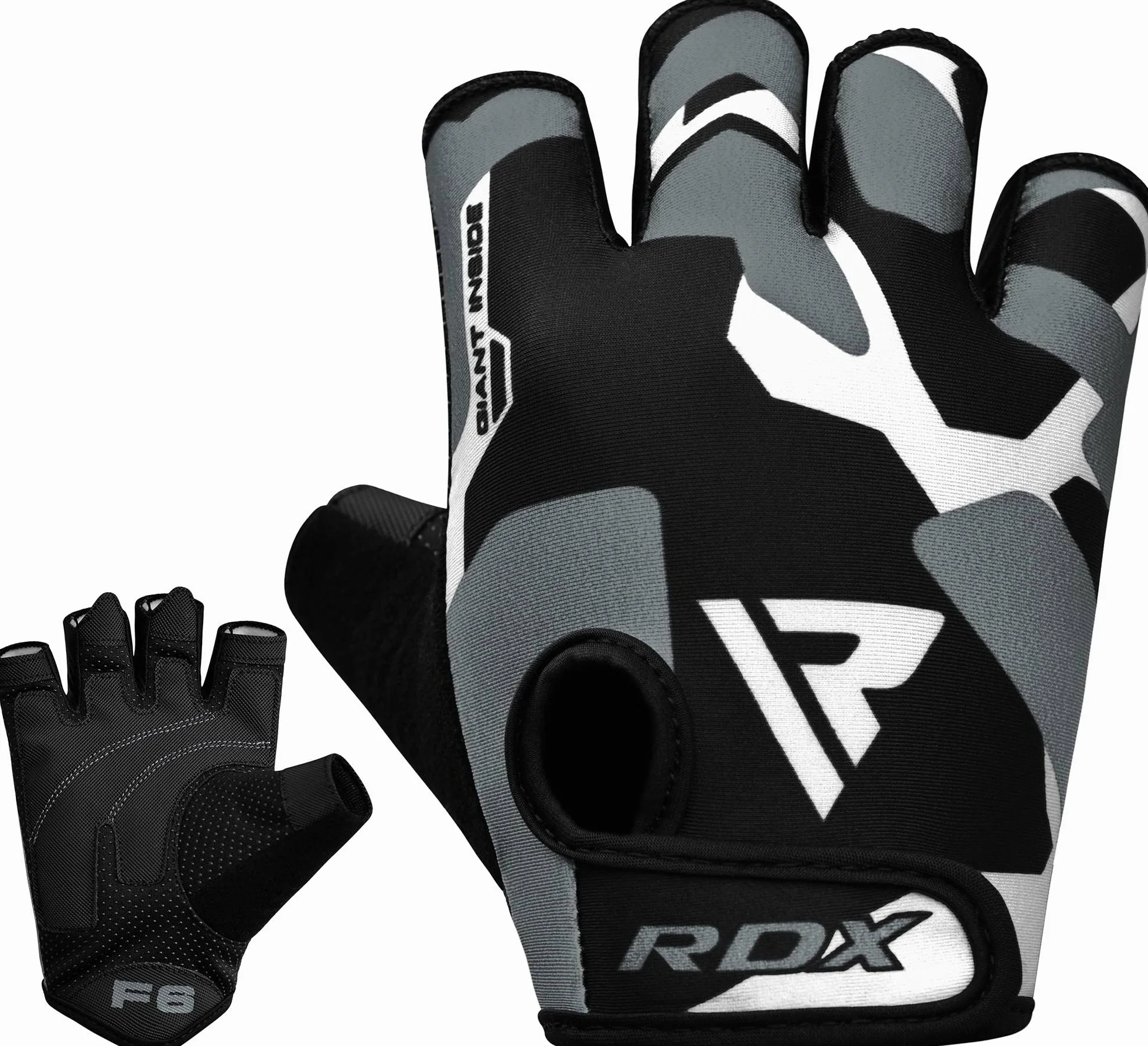 RDX Guanti Palestra Sollevamento Pesi Antiscivolo Imbottito Presa Protezione Elastico Traspirante Powerlifting Bodybuilding