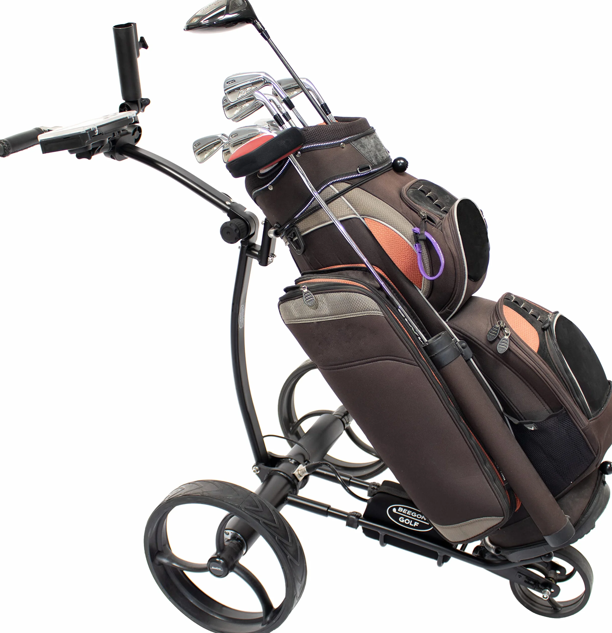 BeeGon Golf Carrello elettrico GT-X600 Pro Black Edition batteria al litio 10 Ah