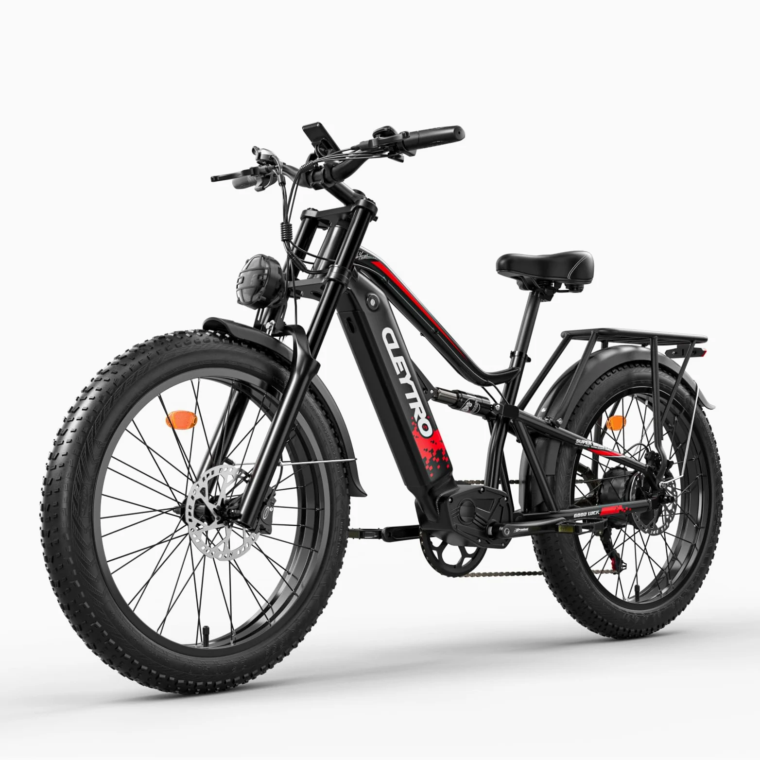 tifgalop Bici elettrica per Adulti, Bici elettrica Fuoristrada da 26 Pollici, Doppi Ammortizzatori, 7 velocità, Batteria al Litio 48V 18Ah, Autonomia di Crociera Fino a 45-90 Km