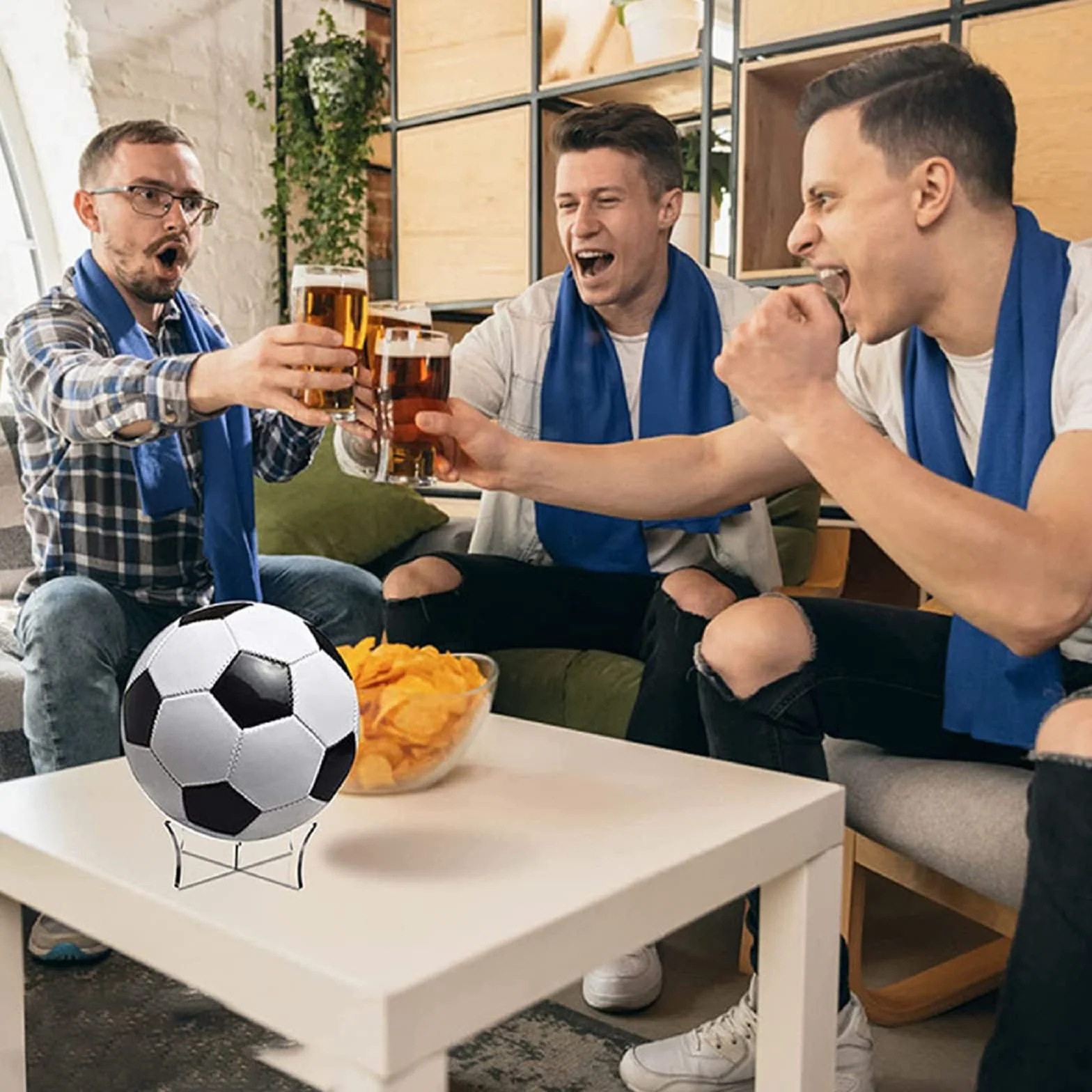 Porta Palloni Acrilico Espositore per Pallone da Calcio Pallavolo Basket Set 2 Pezzi