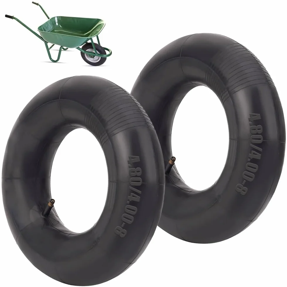 2PCS Pneumatici Con Camera D'aria 4.80/4.00-8 Pollici per Ruota Carriola, Pneumatico e Carrello a Mano