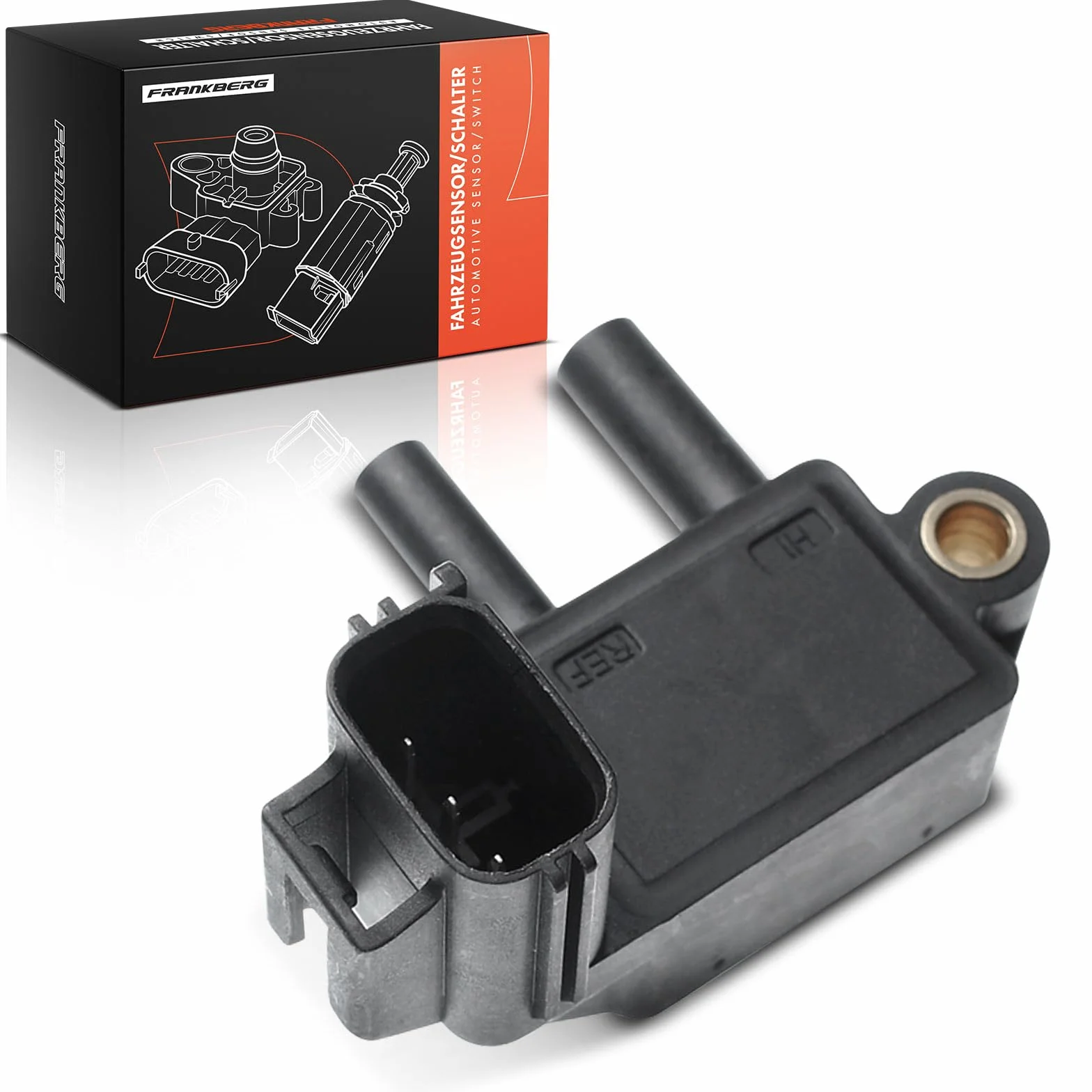Frankberg Sensore pressione differenziale Pressione gas di scarico 3-Poli Compatibile con Galaxy WA6 Mondeo IV Turnier BA7 Focus III Turnier K.u.g.a I C-Max II DXA/CB7 DXA/CEU Replace# AV615L200AB