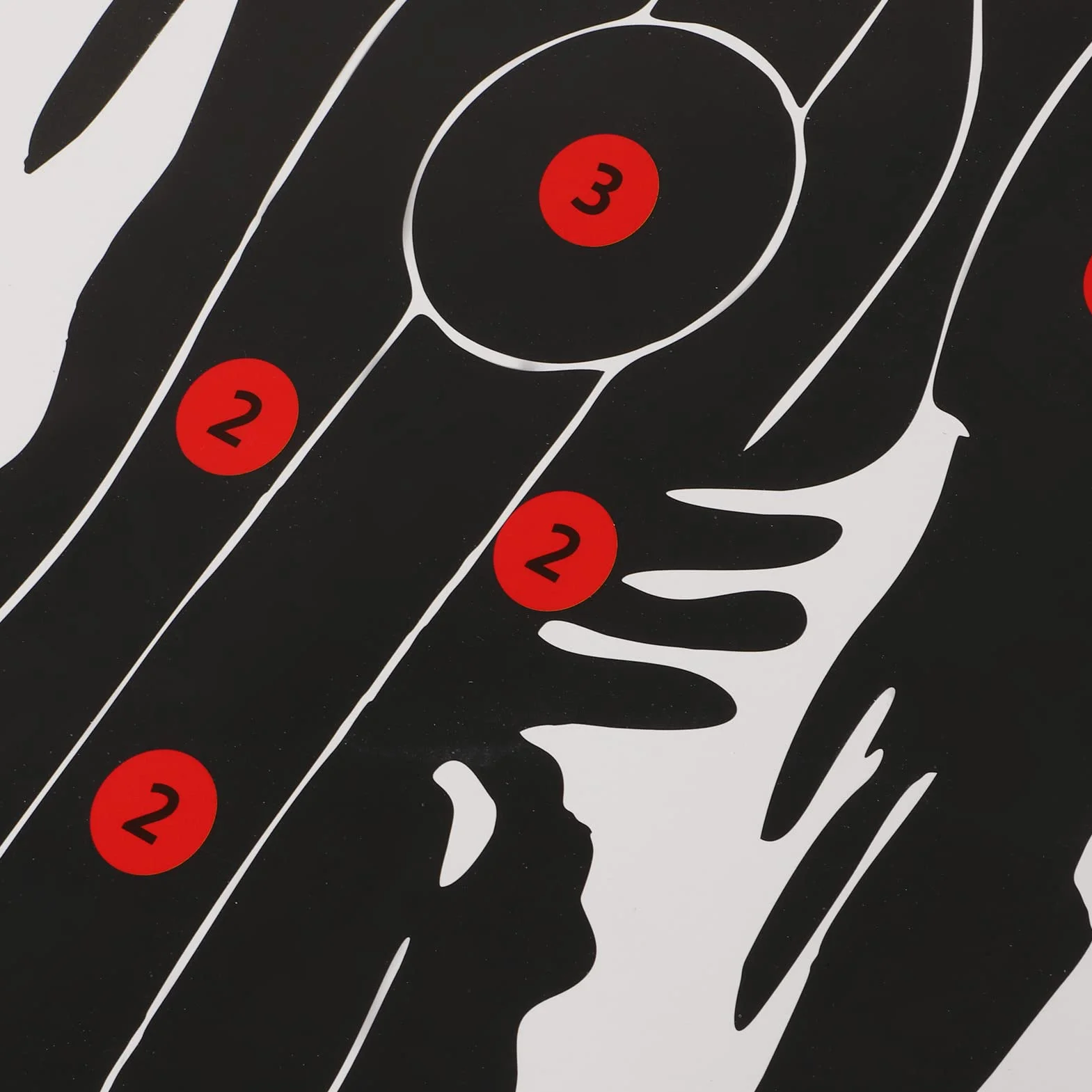 Carta Obiettivi di Tiro 10 Pezzi Teschio Zombie 45x32cm per Tiro con Frecce Caccia