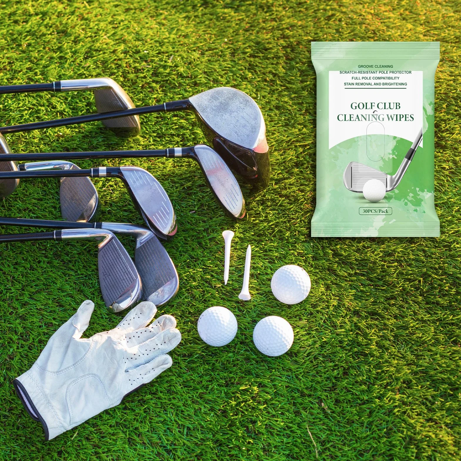 flintronic 3 Pezzi Salviette da Golf, Salviette Detergenti per Aste, Mazze e Palline