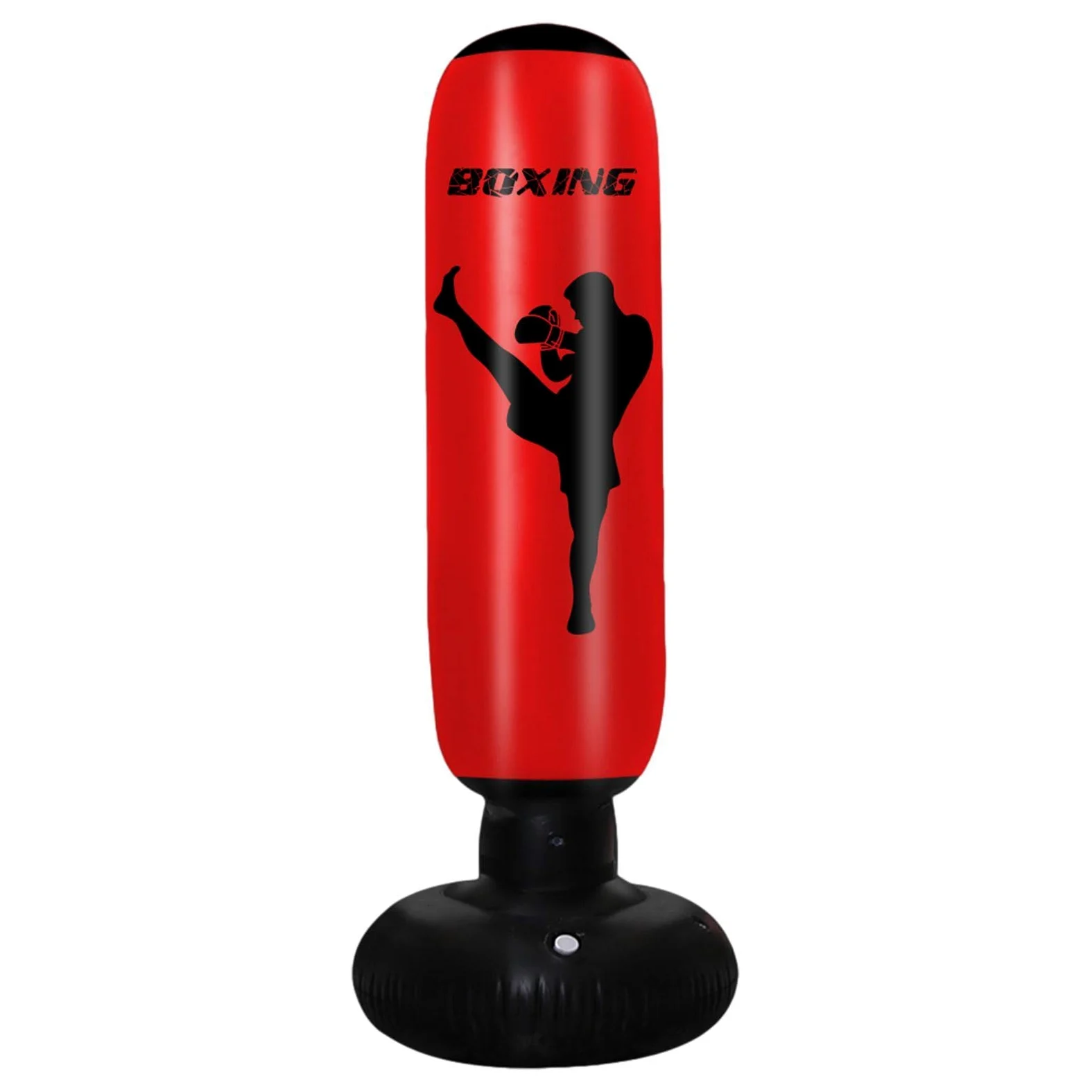 Sacco da boxe autoportante, 170,2 cm, colonna con supporto, sacco da boxe in piedi, attrezzatura da boxe per interni ed esterni, casa, esercizio, rosso Ventdouce