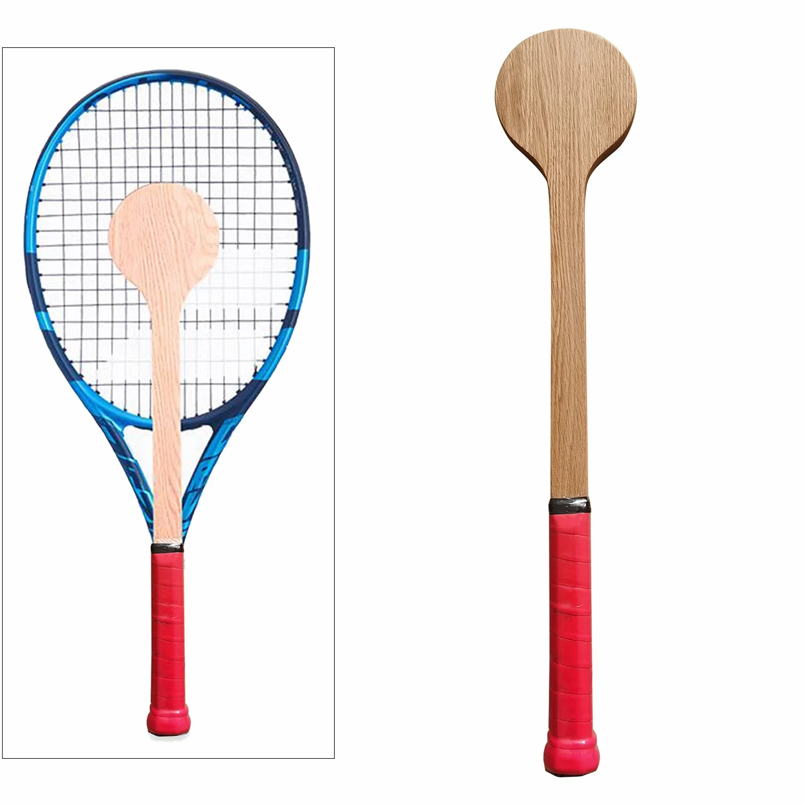 Racchetta da Tennis in Legno per Allenamento Battuta e Swing per Principianti