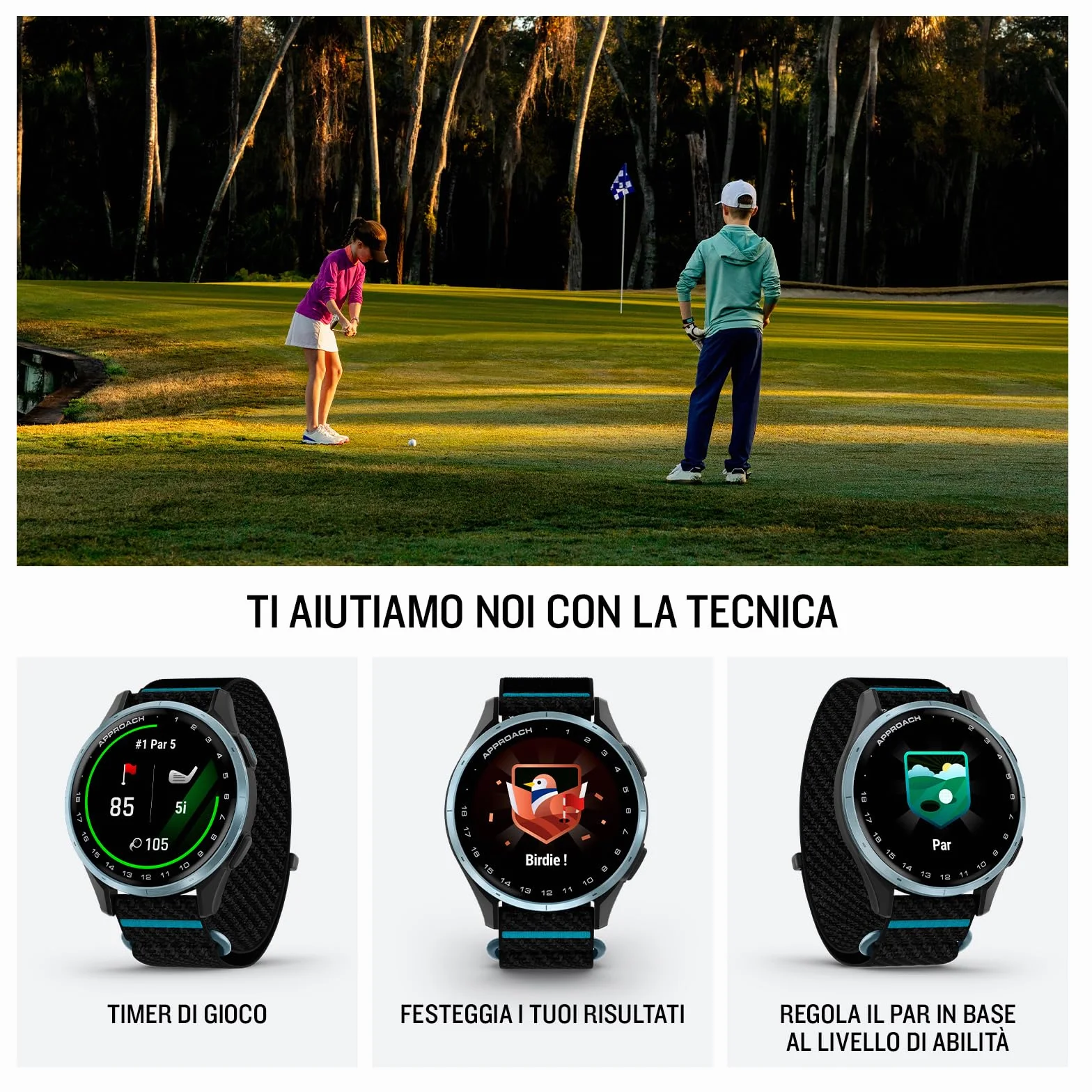 Garmin Approach J1 43mm Junior Teen Golf GPS Watch Black
