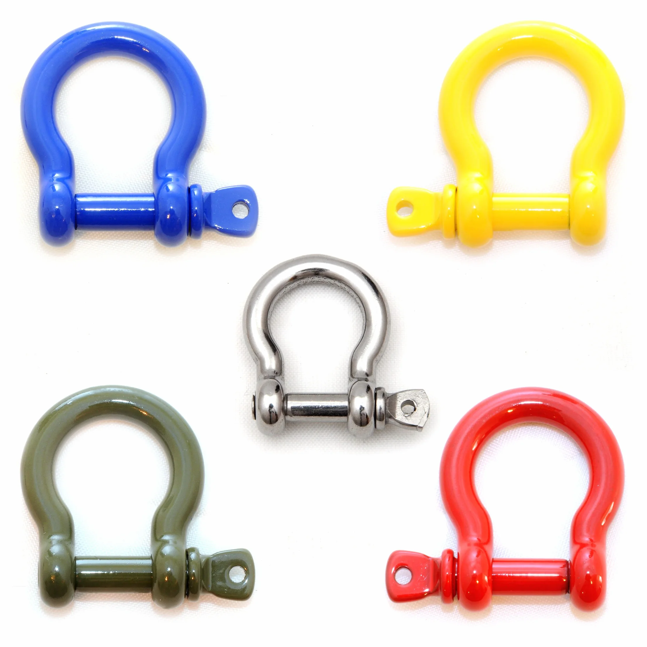 Ganzoo grilli a U acciaio argento M 33 x 20 mm apertura 21 x 10 mm spessore 5 mm per bracciali Paracord