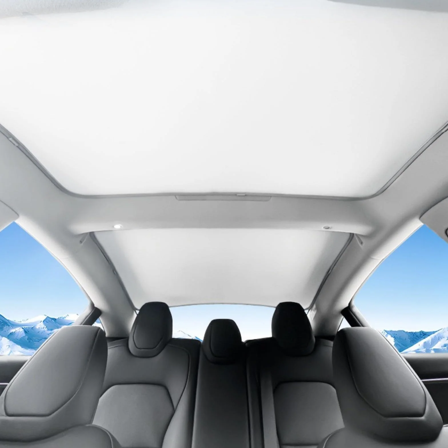 Tetto Parasole in Vetro per Tetto Apribile T-Esla Model 3 - Isolamento Termico, Visiera e Riflettore