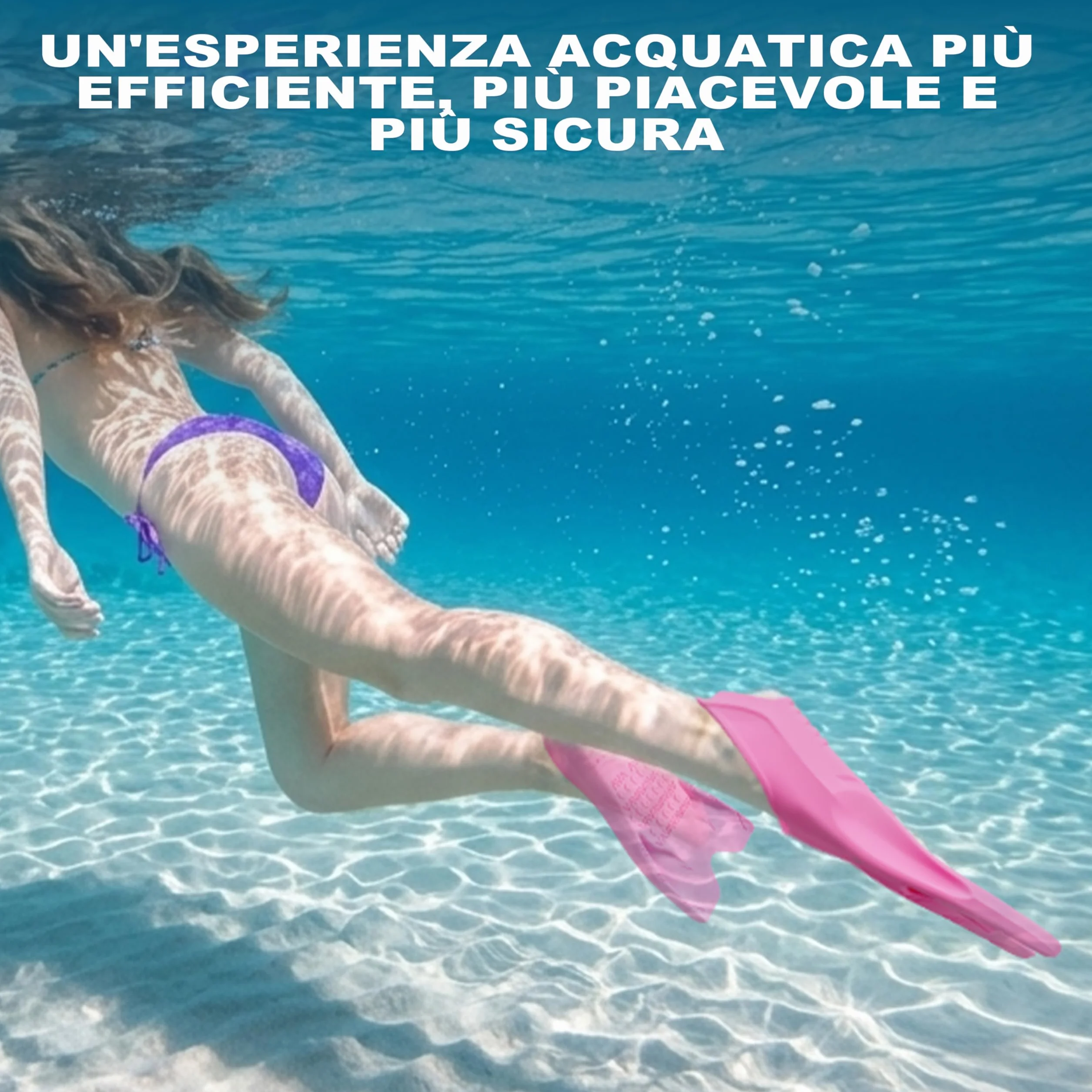 Pinne Corte da Nuoto in Silicone Puro per Snorkeling con Punta Aperta e Borsa a Rete